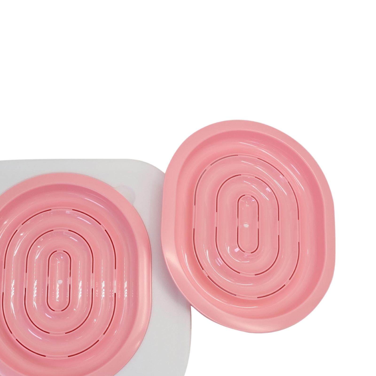 Cat Toilet Trainer Cat Litter Tray Box Training Cleaning Kit pink two netto