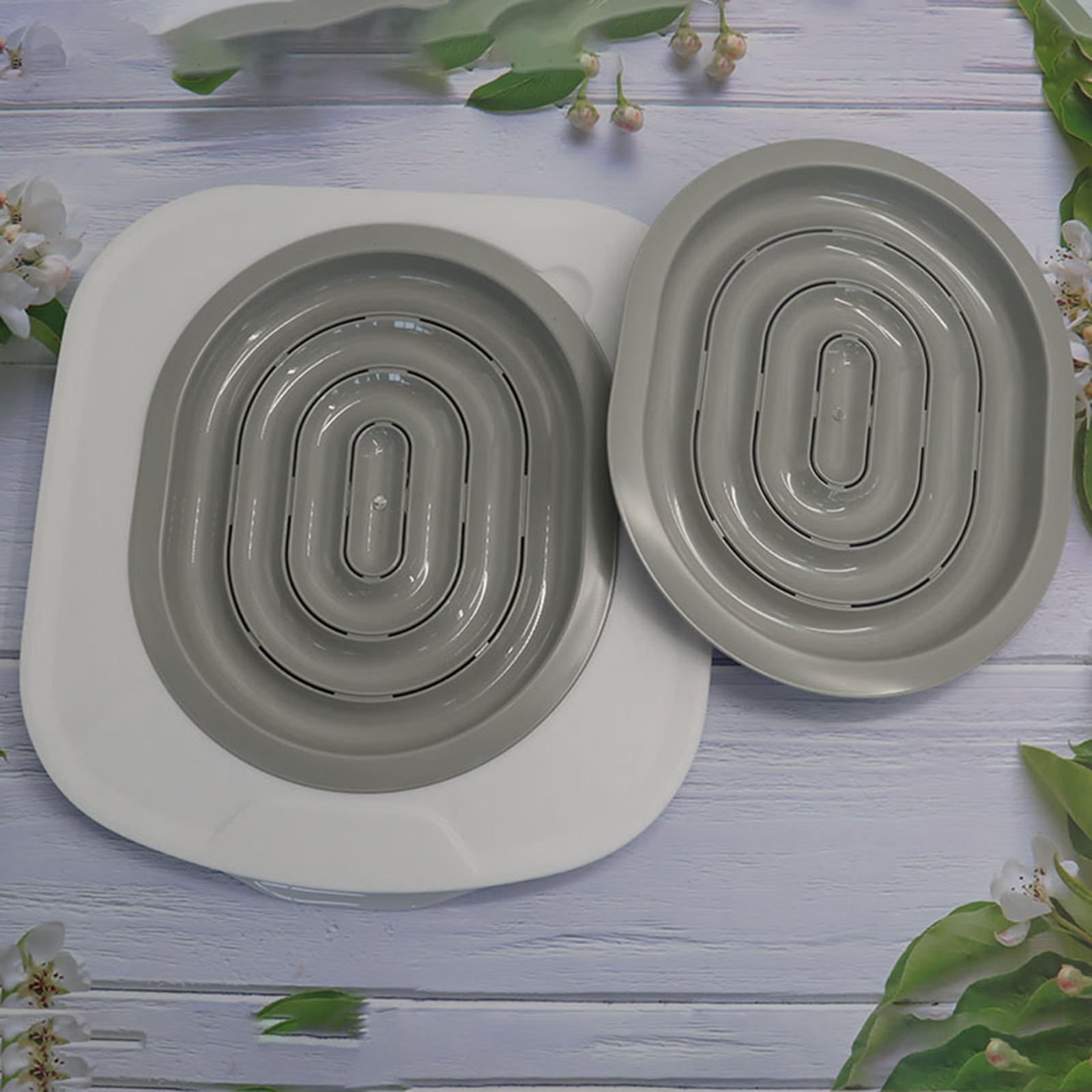 Cat Toilet Trainer Cat Litter Tray Box Training Cleaning Kit grey two netto