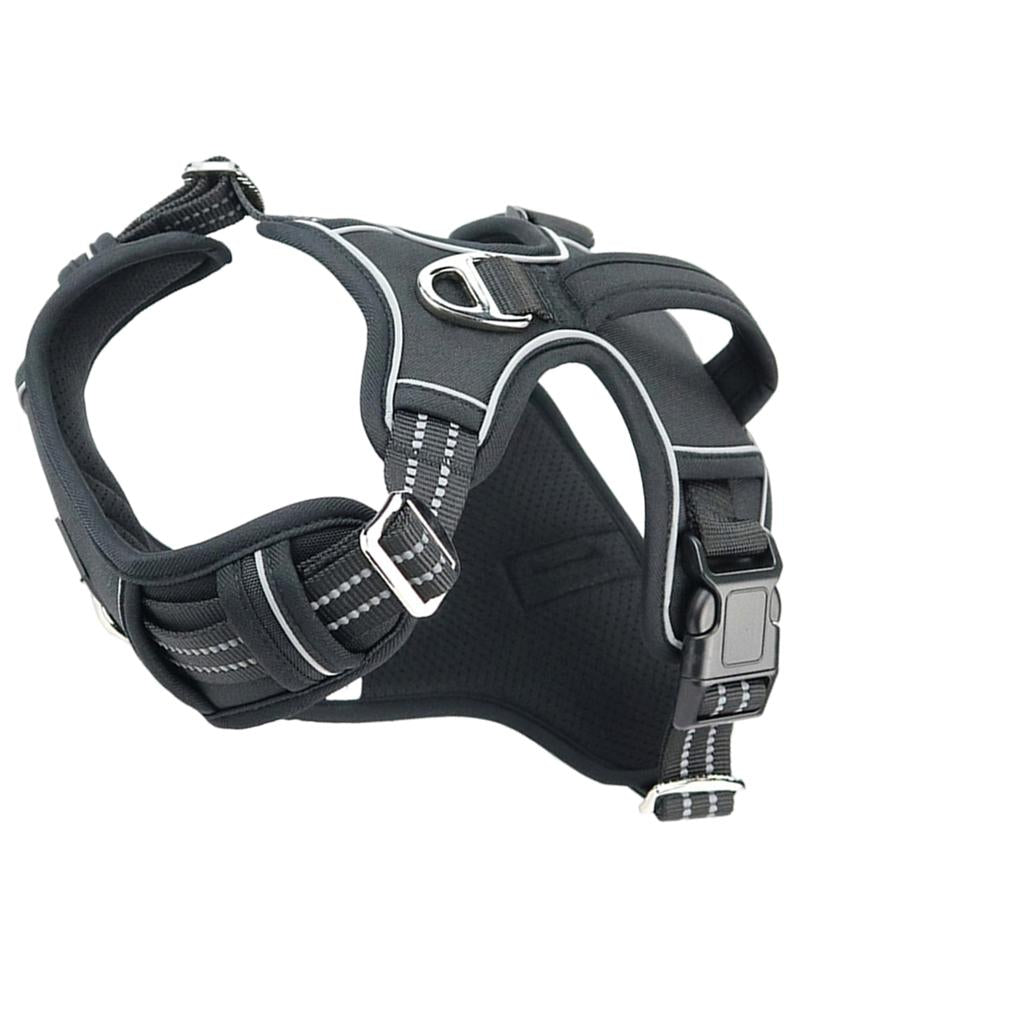 Adjustable Pet Dog Cat Vest Harness for M - L Dogs Walking Black