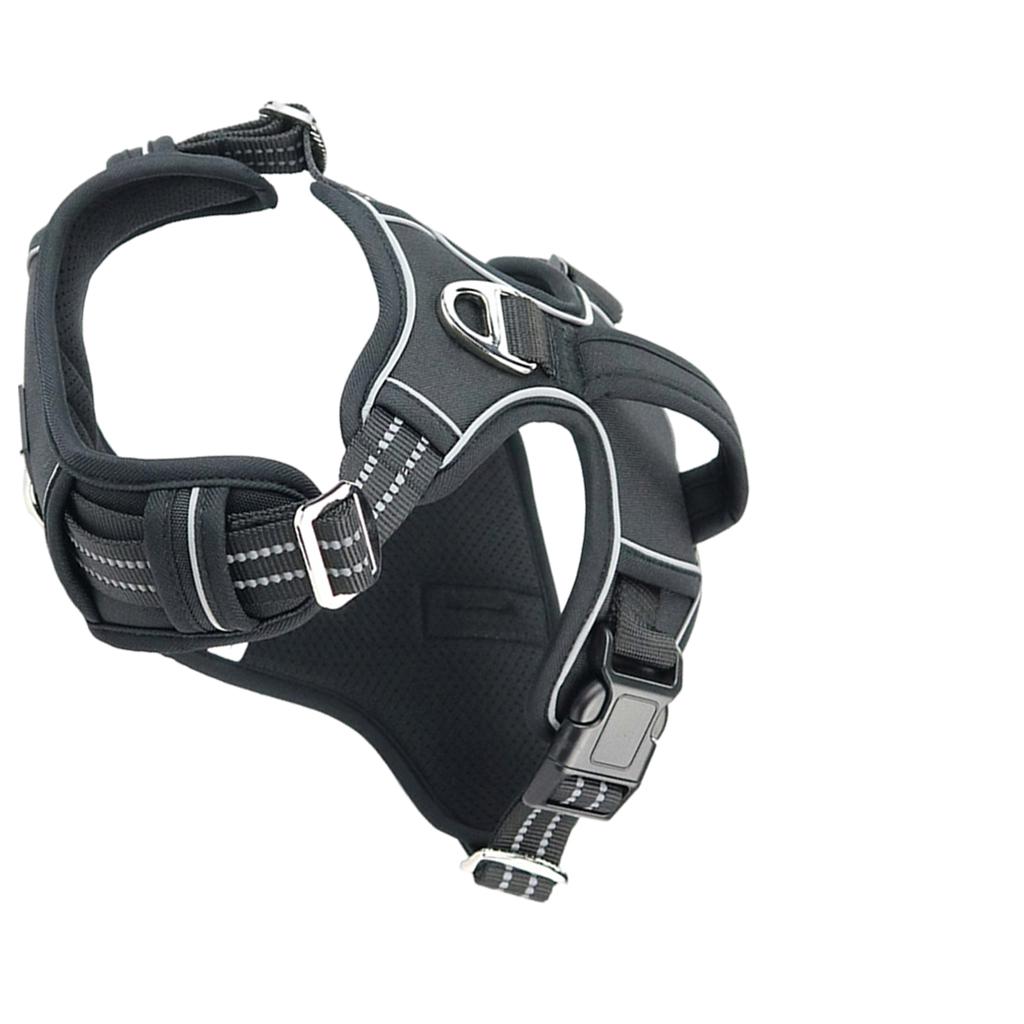 Adjustable Pet Dog Cat Vest Harness for M - L Dogs Walking Black