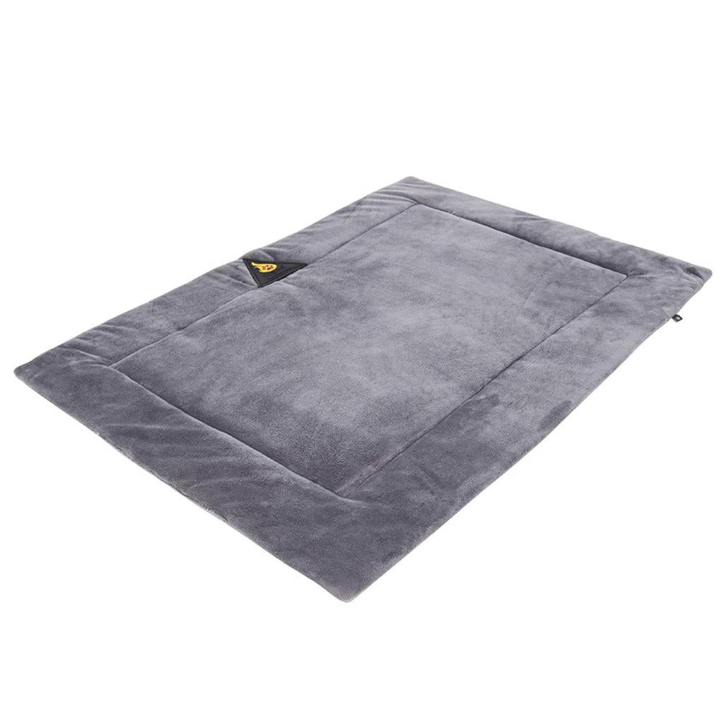 Dog Bed Mat Blanket Pet Crate Cushion Home Travel Puppy Kitten Sleeping Pad Gray L