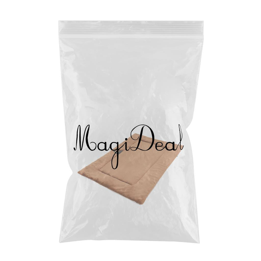 Dog Bed Mat Blanket Pet Crate Cushion Home Travel Puppy Kitten Sleeping Pad Brown S