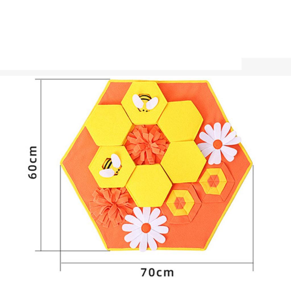 Dog Bee Snuffle Pad Cushion Interactive Slow Feeder Fun Toy Stress Relief