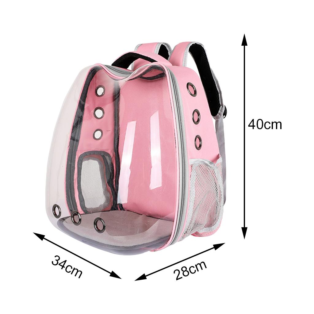 Cat Dog Backpack Oxford Cloth Pet Carrier Handbag for Puppy Pink