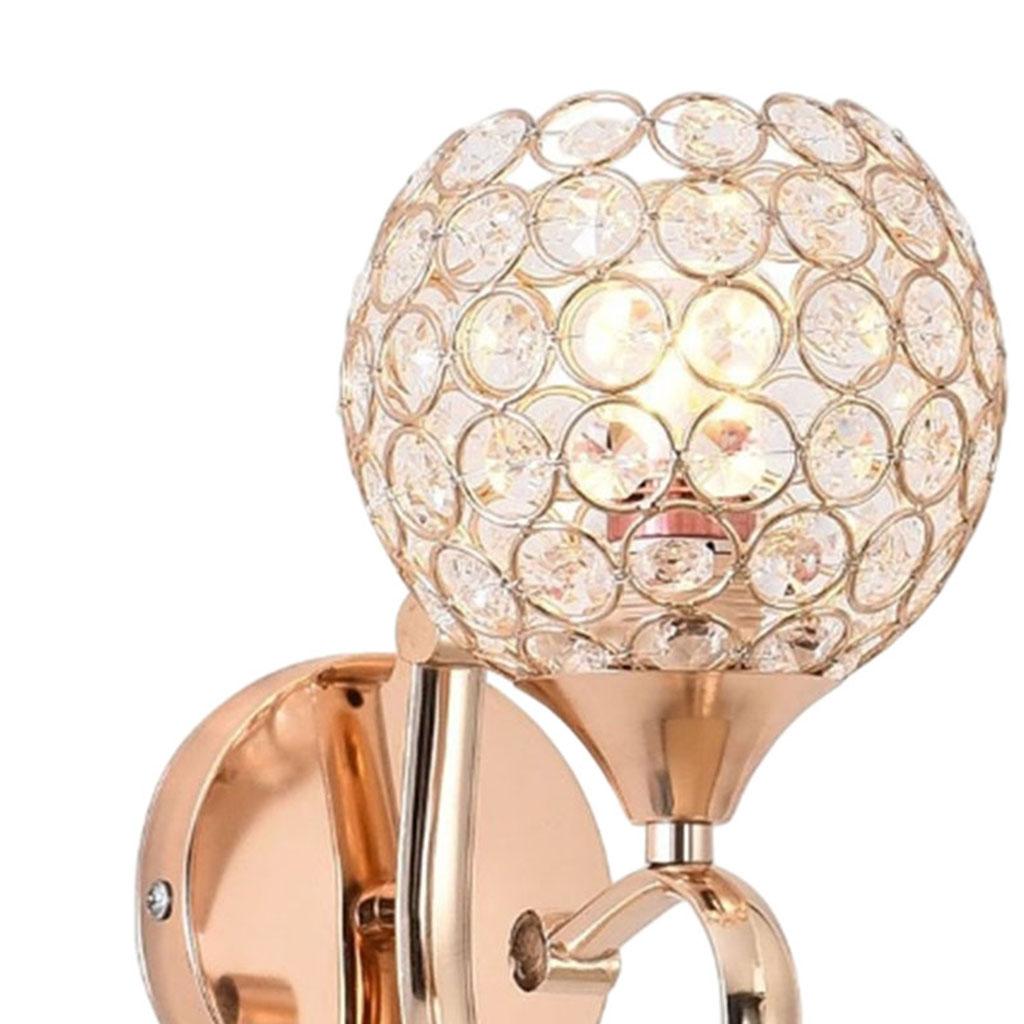 Crystal Wall Light Luxury E27 Wall Lamp Sconce for Indoor Bedroom Style 1