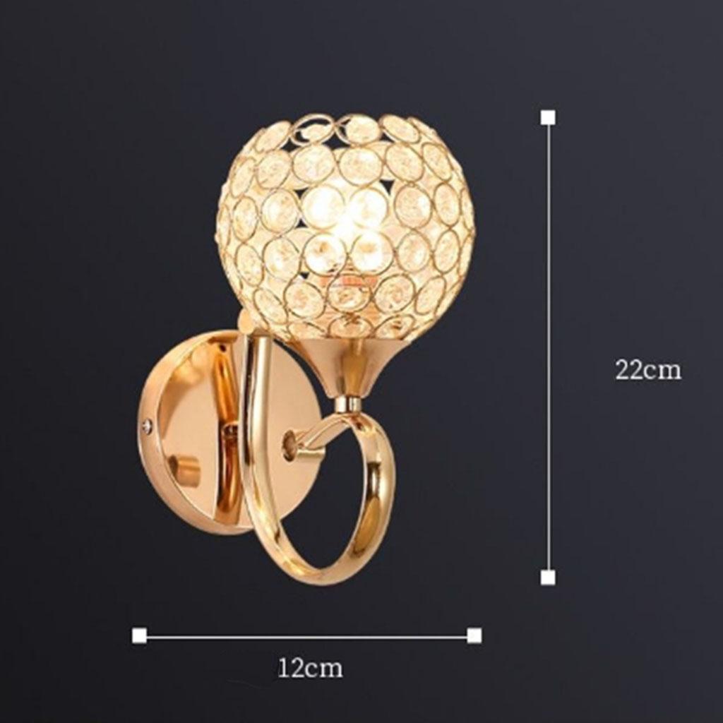 Crystal Wall Light Luxury E27 Wall Lamp Sconce for Indoor Bedroom Style 1