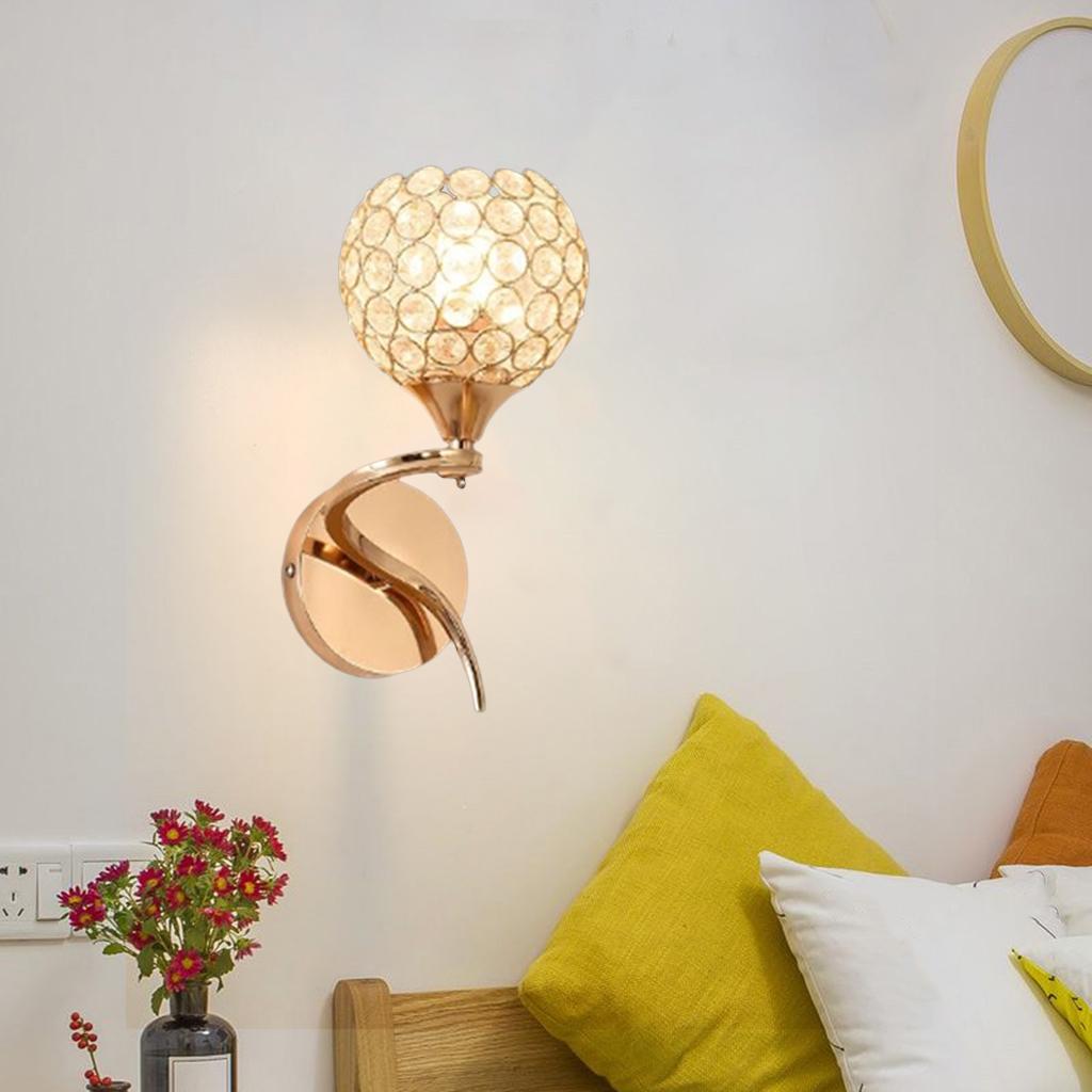 Crystal Wall Light Luxury E27 Wall Lamp Sconce for Indoor Bedroom Style 2
