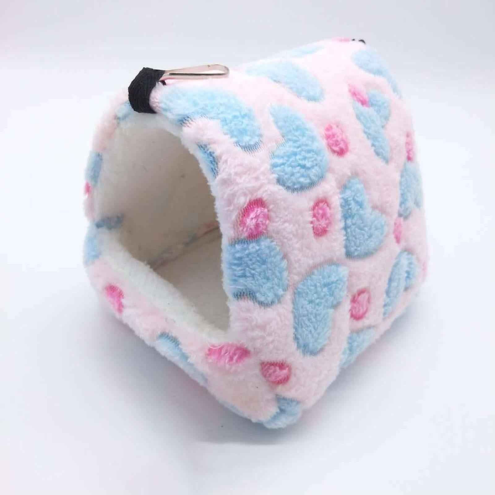 Guinea Pig Bed Cave Cozy Hamster House Rest Nest Pink Blue Heart