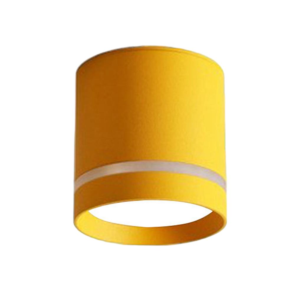 Cylinder Ceiling Light LED Downlight Fixtures Office Bedroom Lighting Yellow