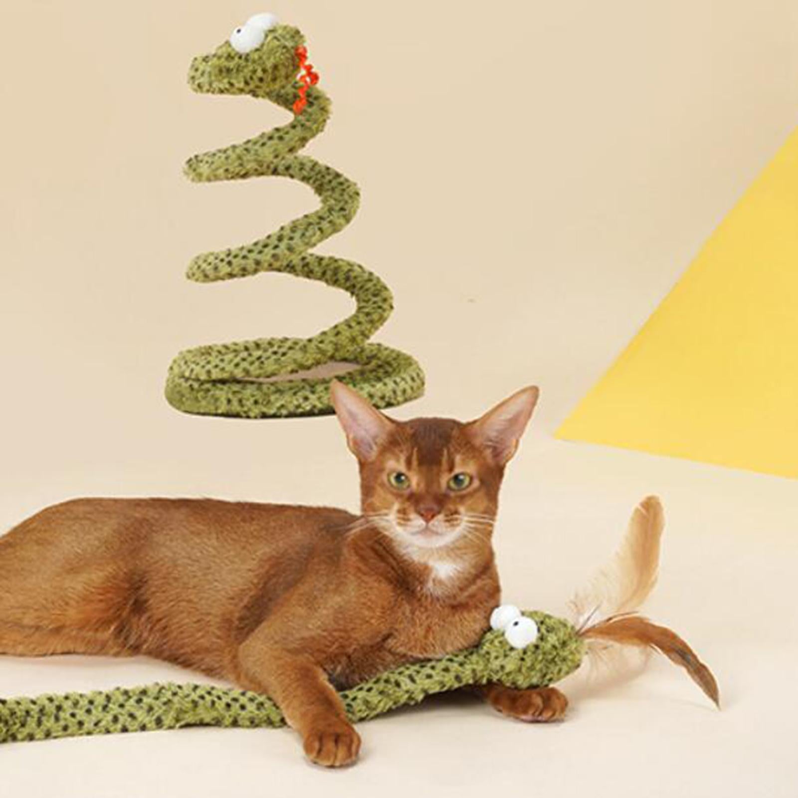 Cat Wand Stick Wire Teaser Kitten Toy Dangle Bell Interactive Play Toys A