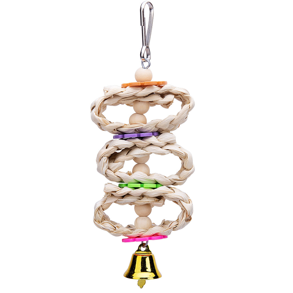 8x Parrot Chewing Toys Wood Ladder Stand Budgie Cockatiel Cage Bird Toy Set