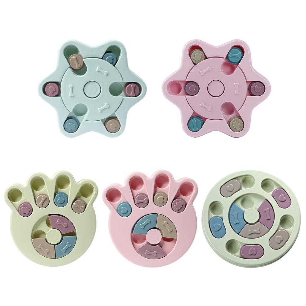 Dog Food Feeder Pet Puzzle Activity Toys Game Training Bowl Interactive Play Paw Green