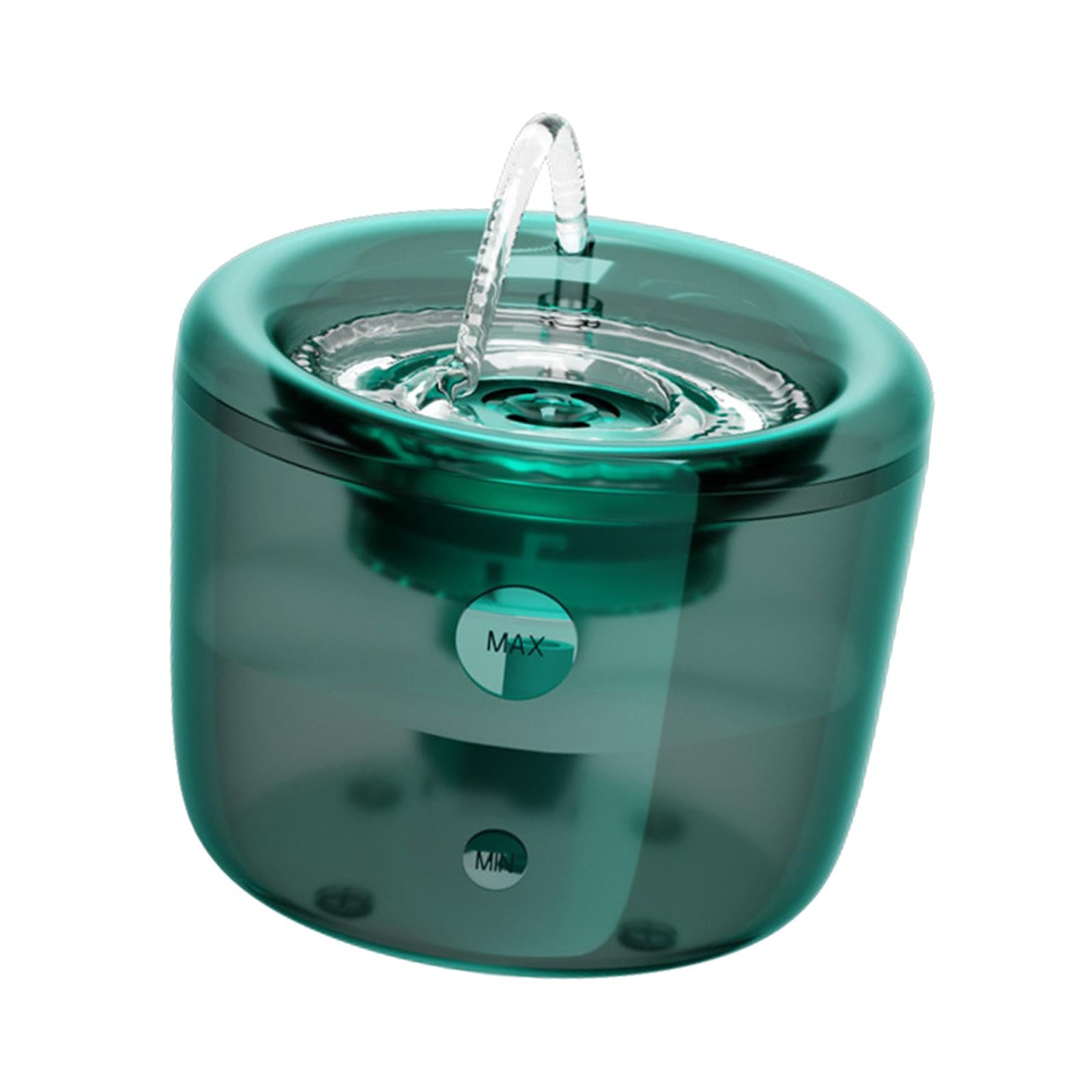 Cat Water Fountain 1.6L Puppy Kitten Adjustable Flowing Indoor Green