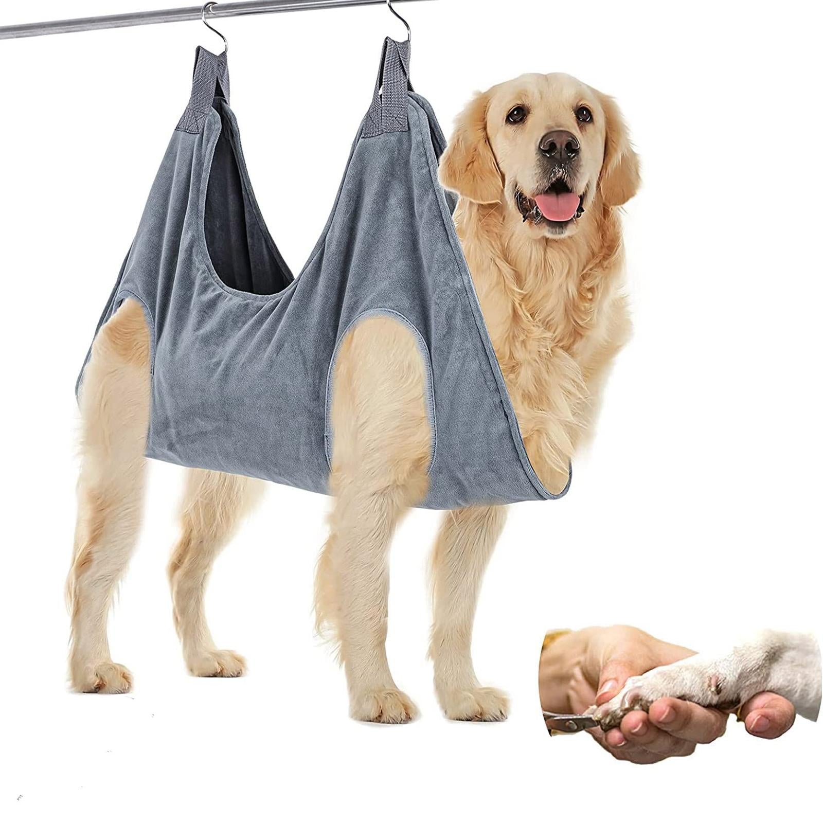 Dog Grooming Hammock Restraint Bag 2 Hooks Dogs Sling Puppy Bathing Red M