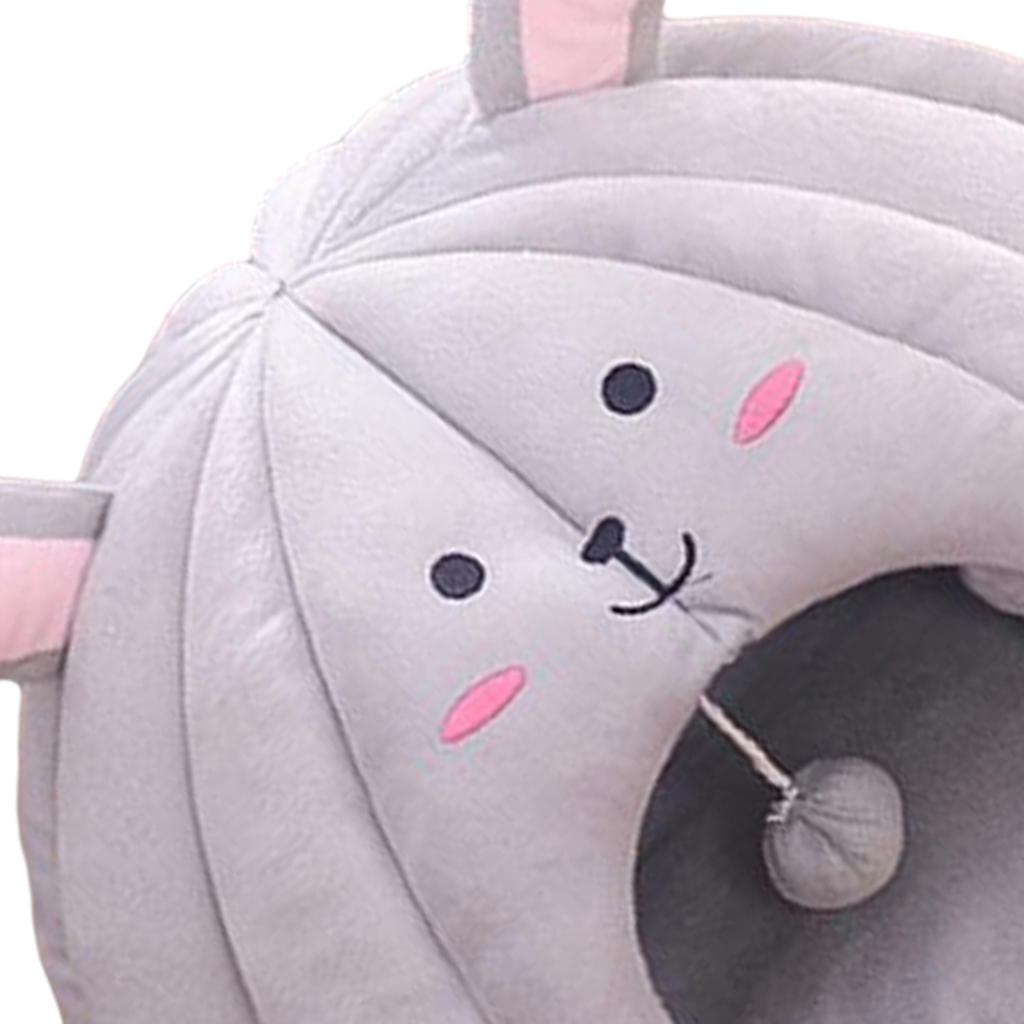 Cat Bed Warm Winter House Non-Slip Kennel Calming for Snooze Sleeping Rabbit