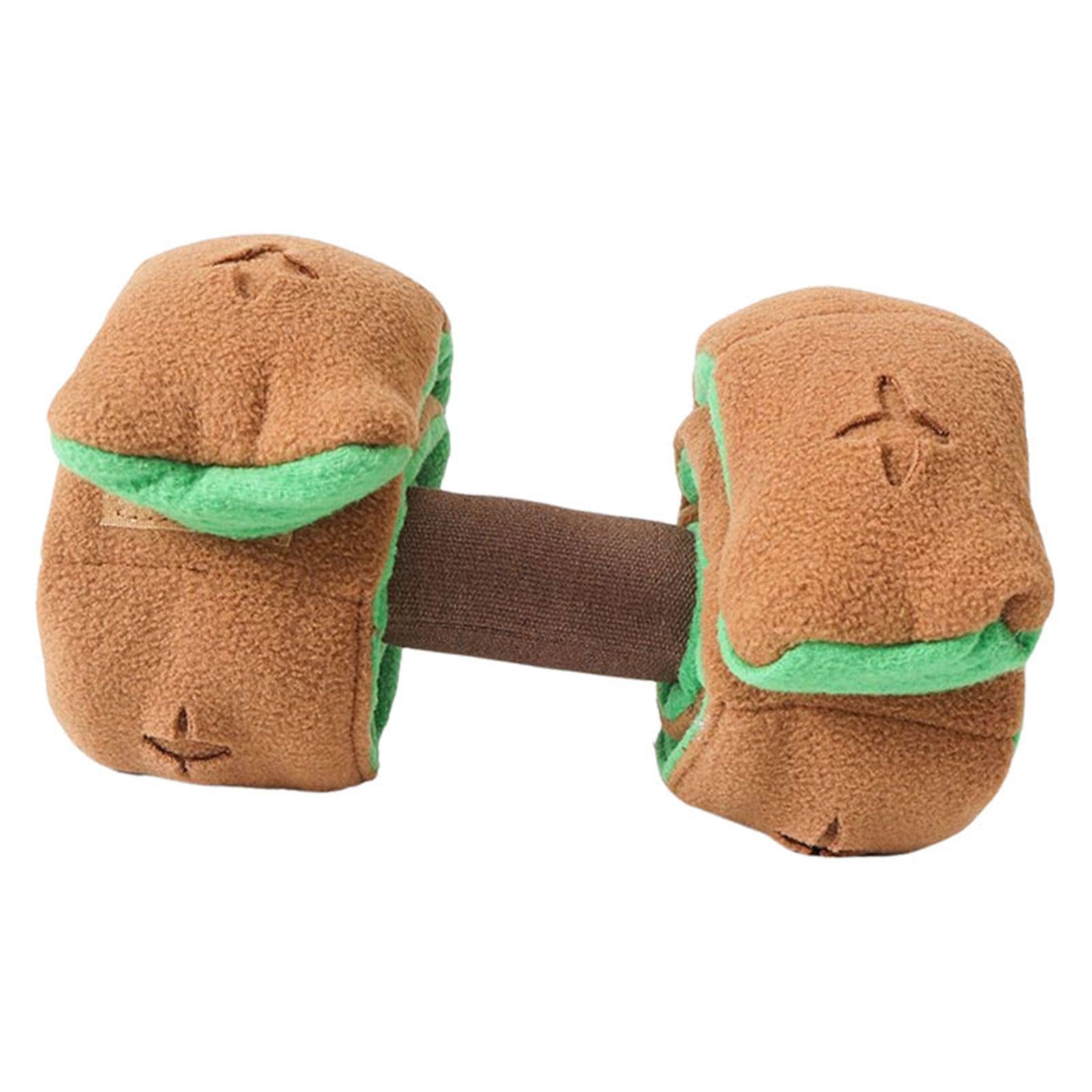 Cute Dog Puzzle Toys Slow Feeder Sounding Toys Training Toy Brown green