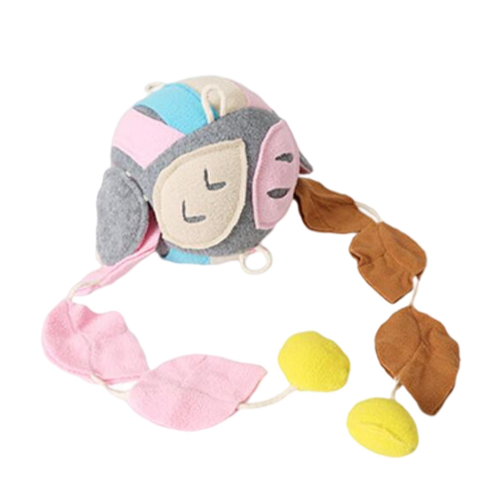 Dog Chewing Squeaky Toy Sniffing Leakage Ball Teething Clean Grey Pink