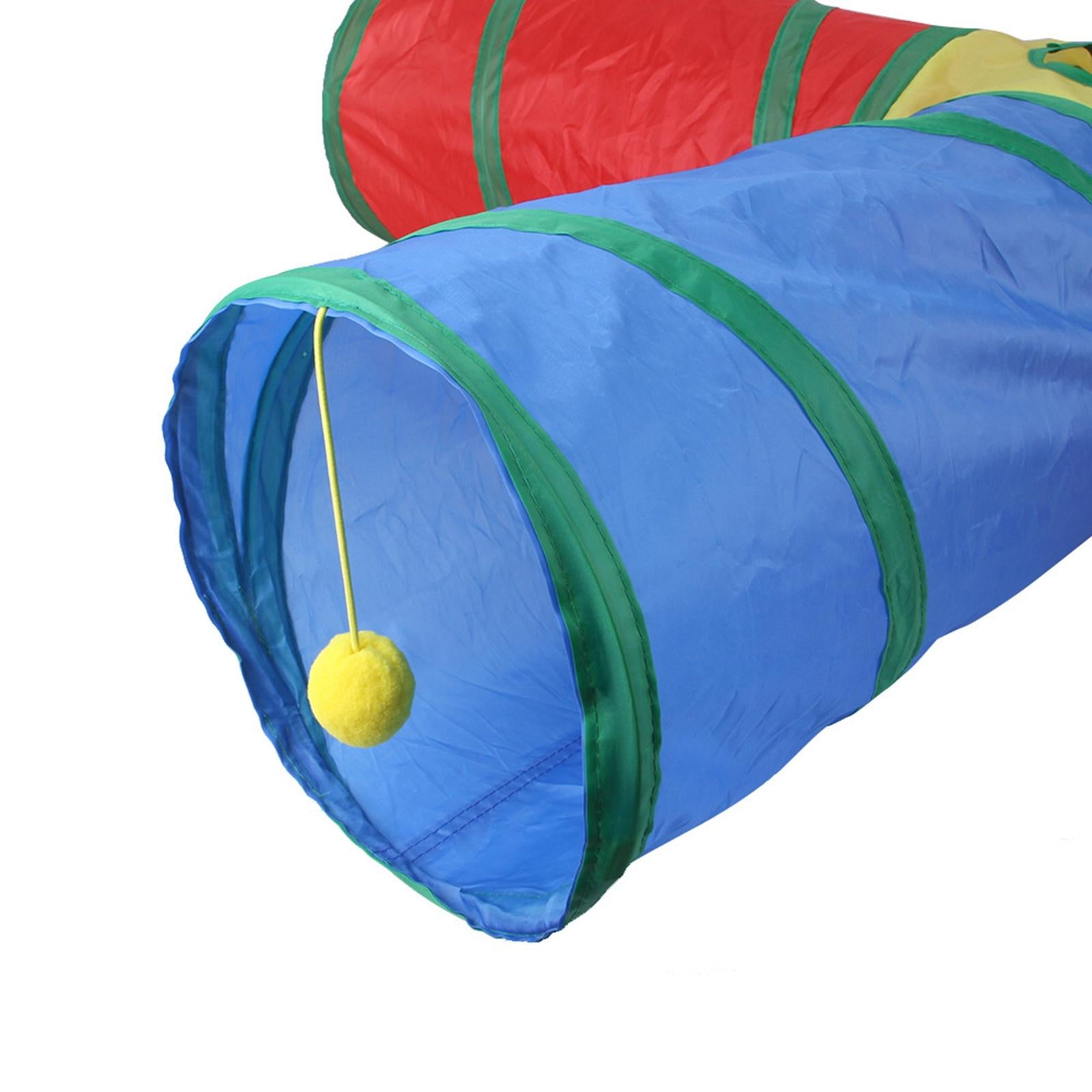 Cat Tunnels Play Tunnels 4-Way Colorful for Bunny Passageway Tubes Training