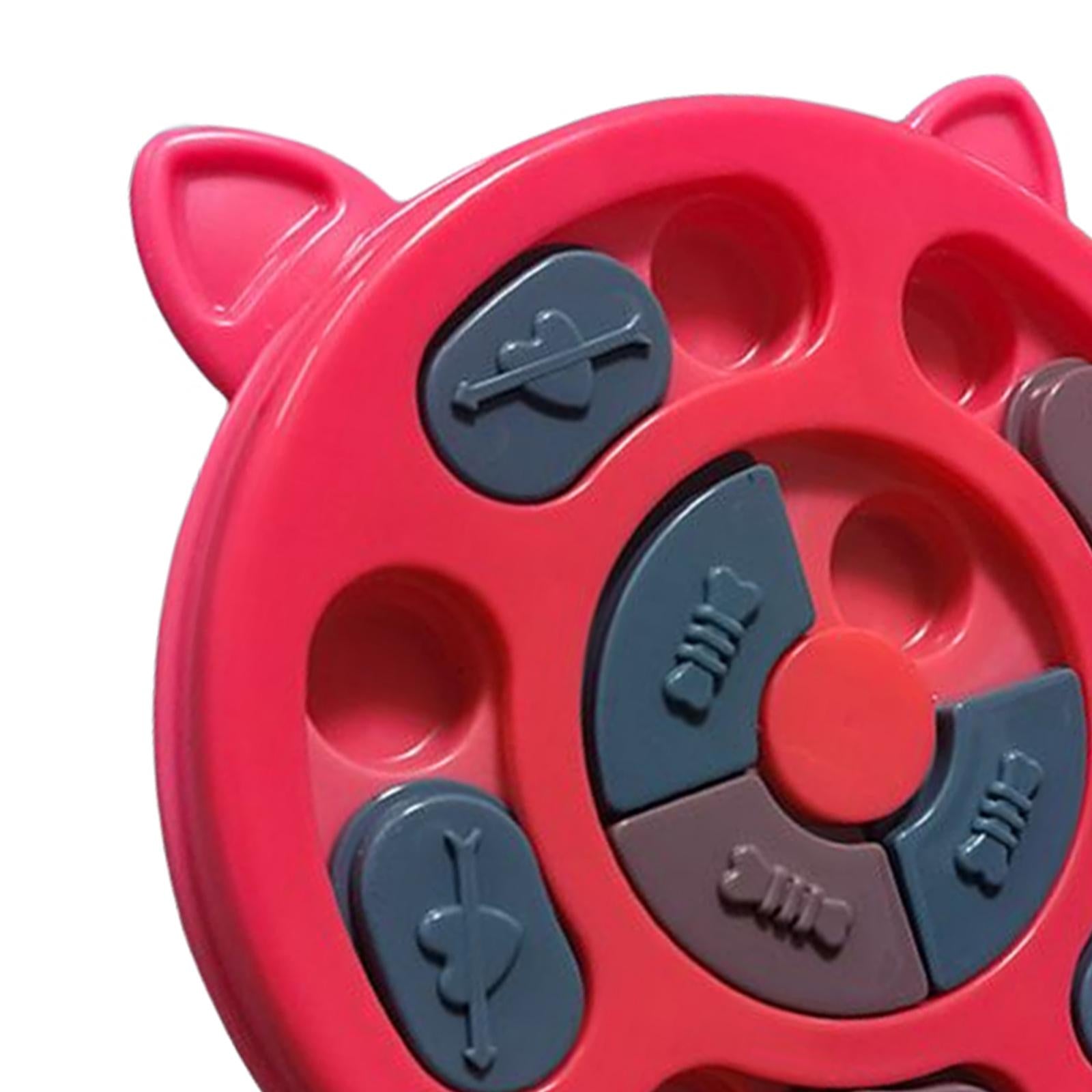 Dog Puzzle Toys Slow Feeder Food Dispenser Puppy Dog Treat Puzzle Game Red