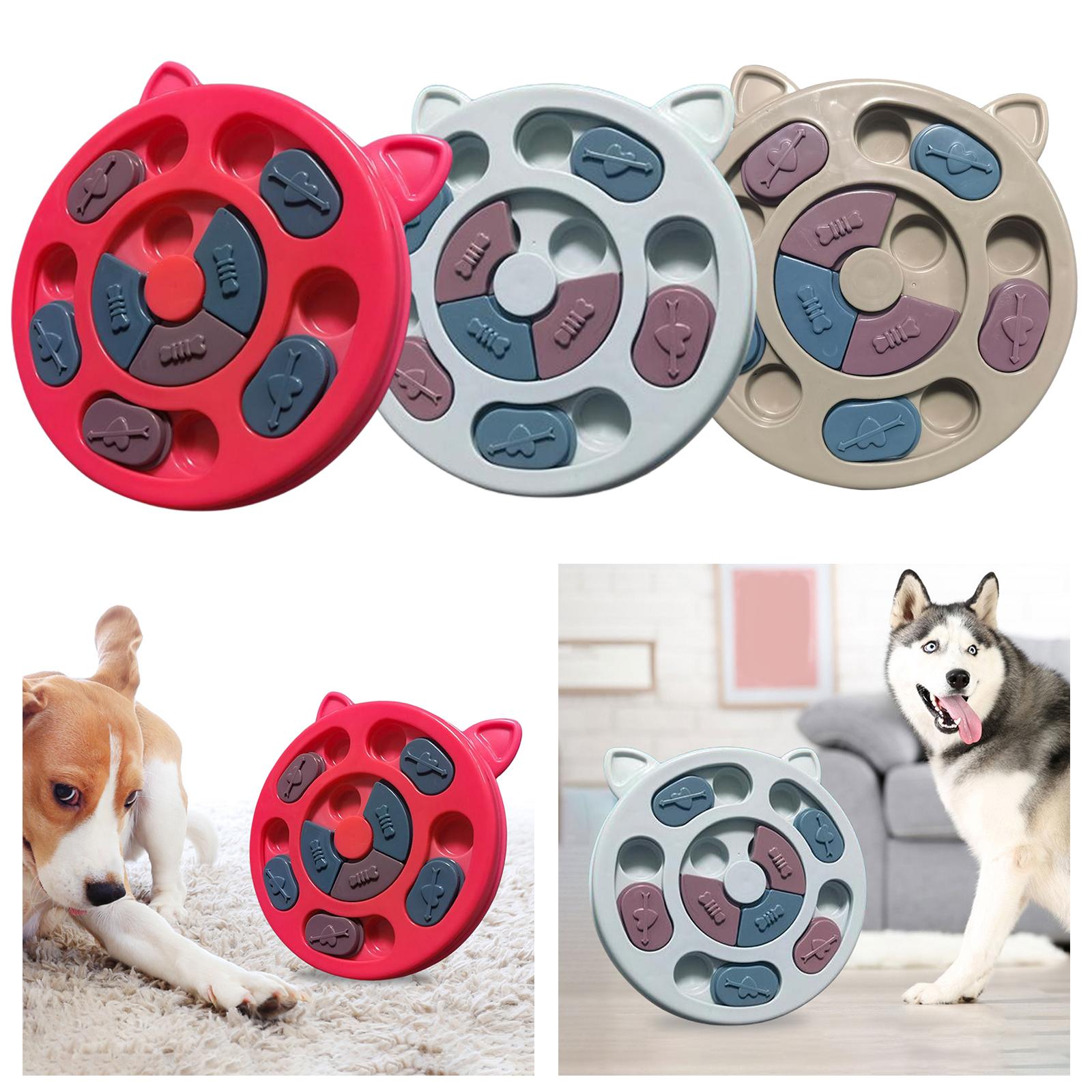 Dog Puzzle Toys Slow Feeder Food Dispenser Puppy Dog Treat Puzzle Game Red