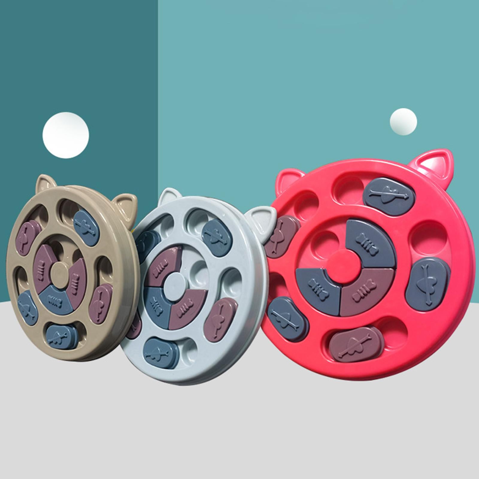 Dog Puzzle Toys Slow Feeder Food Dispenser Puppy Dog Treat Puzzle Game Khaki