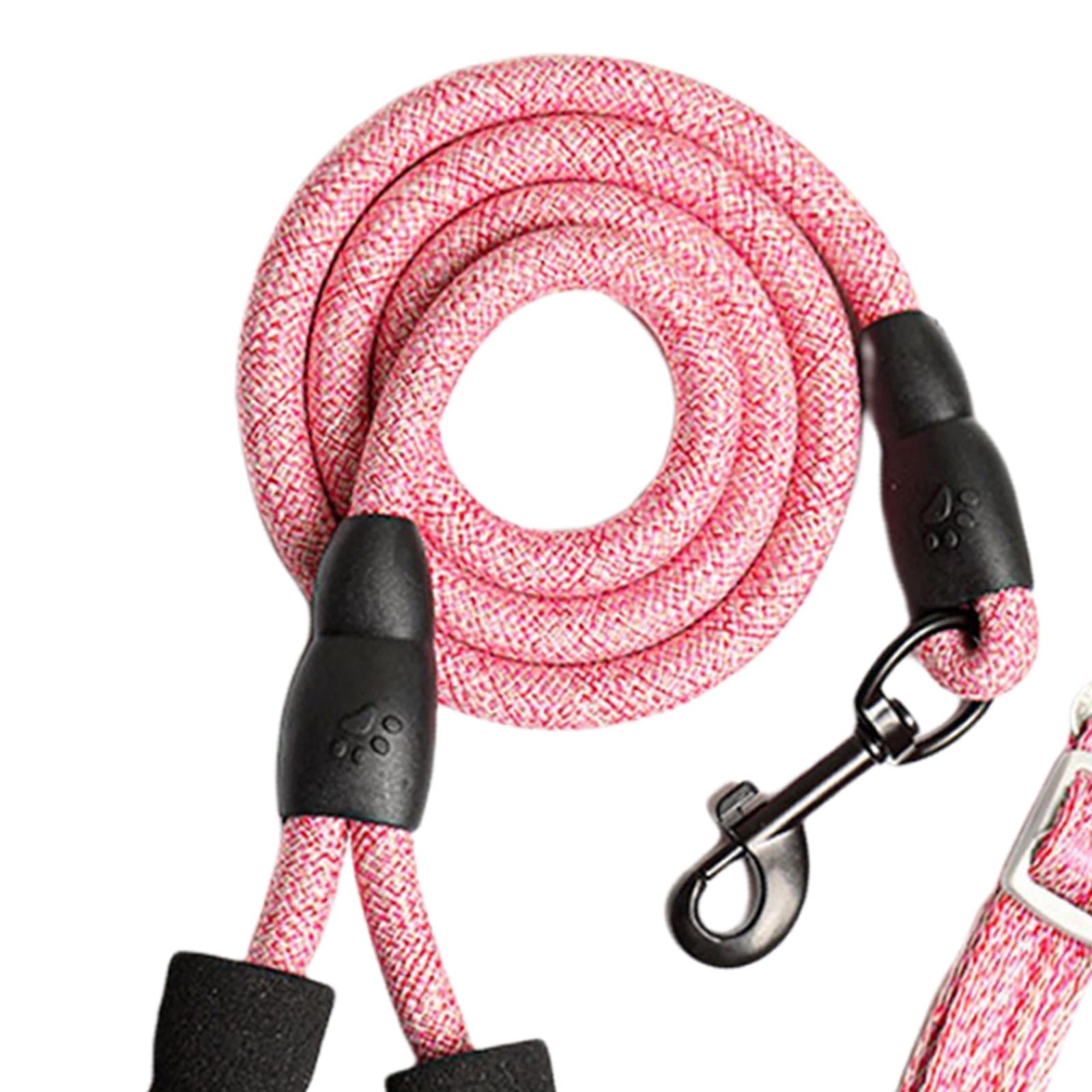 Dog Harness Set W/ Leashes Collar Chest Strap Running Pet Supplies Pink L