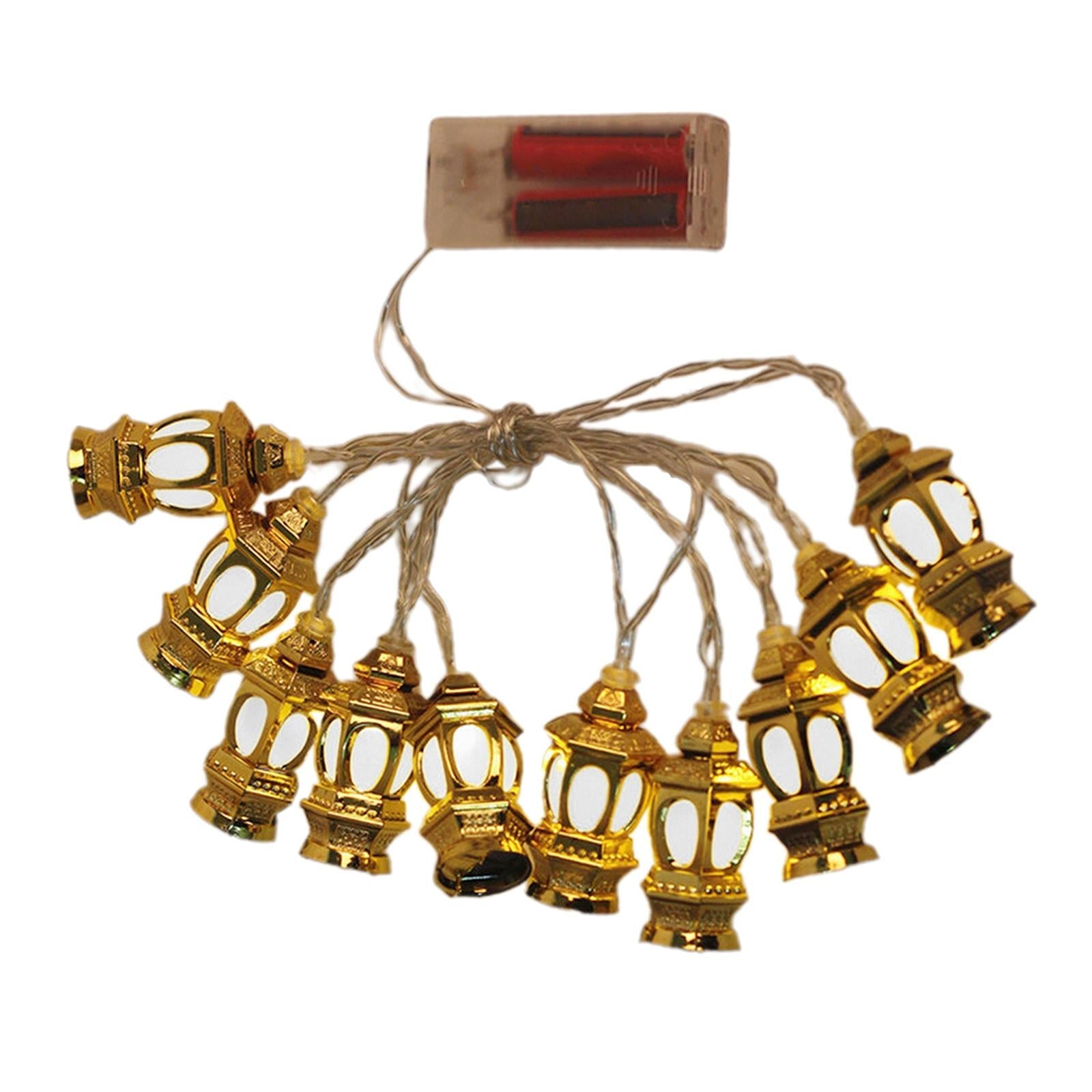 1.65/3Meters LED Ramadan Lamp Home Garden Decor Eid Kerosene Lantern Lamp White Light 1.65m