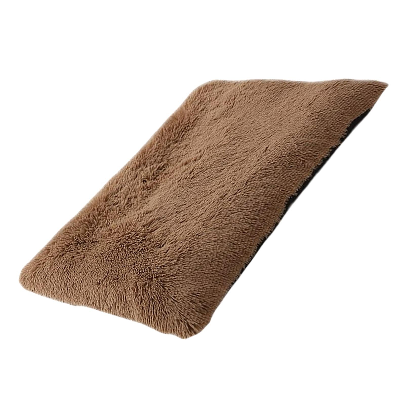 Dog Cat Mat Pet Cushion Non-Slip Sleeping Bed Puppy Kennel Light Brown L