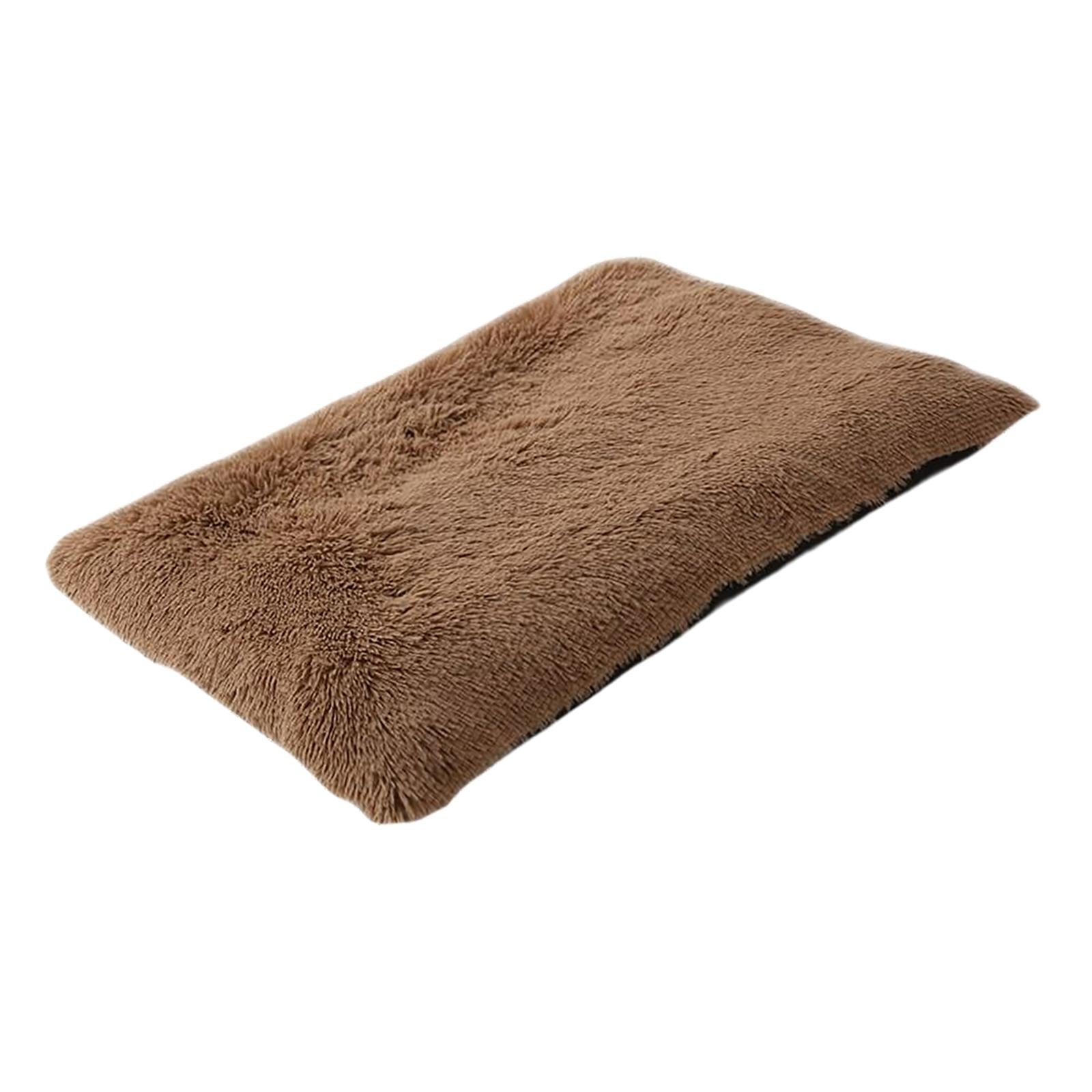 Dog Cat Mat Pet Cushion Non-Slip Sleeping Bed Puppy Kennel Light Brown L