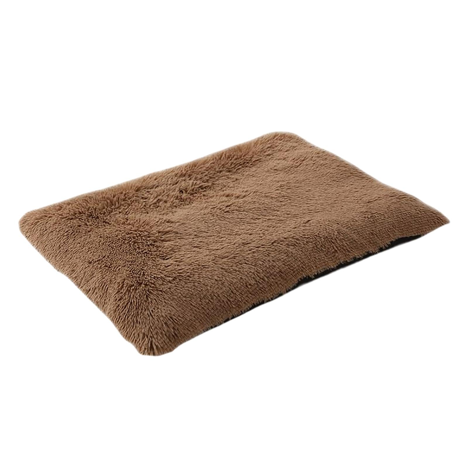 Dog Cat Mat Pet Cushion Non-Slip Sleeping Bed Puppy Kennel Light Brown L