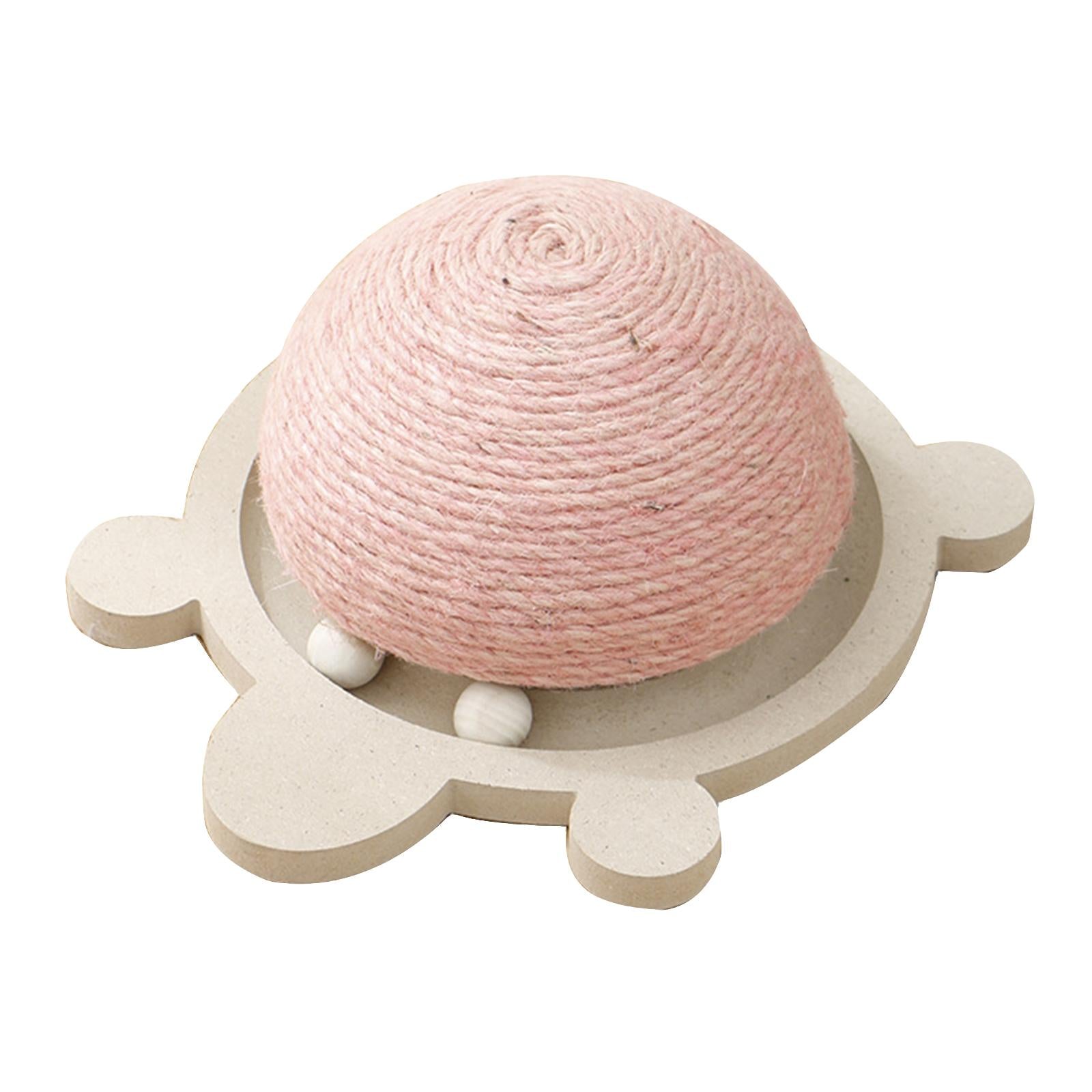 Cat Scratcher Ball Toy Scratching Post Board Grinding Claw pink