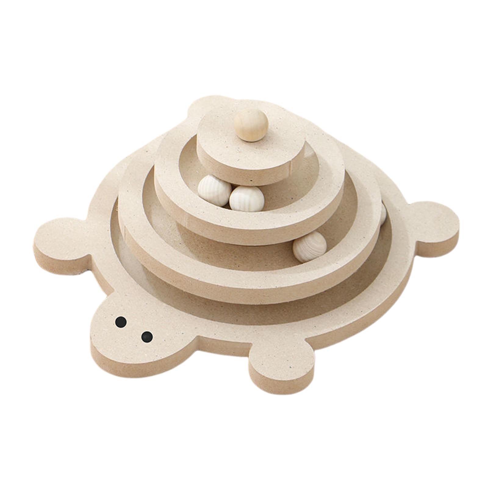 Cat Scratcher Ball Toy Scratching Post Board Grinding Claw wood color