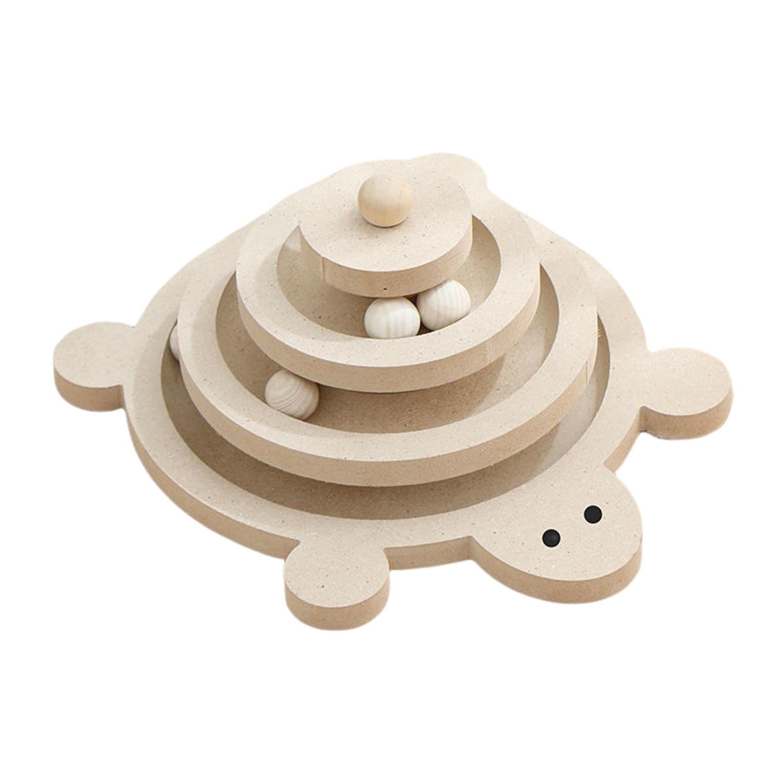 Cat Scratcher Ball Toy Scratching Post Board Grinding Claw wood color