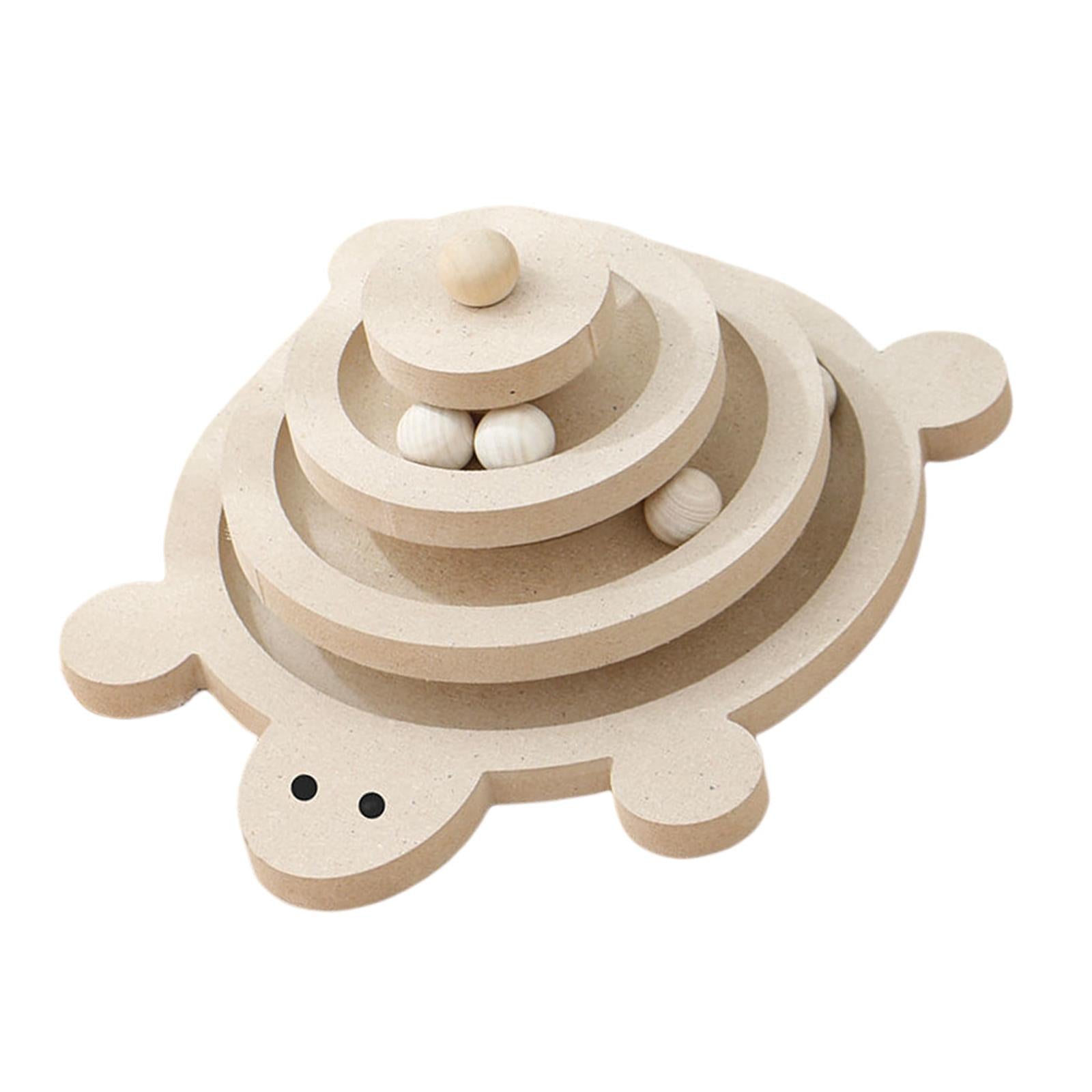 Cat Scratcher Ball Toy Scratching Post Board Grinding Claw wood color