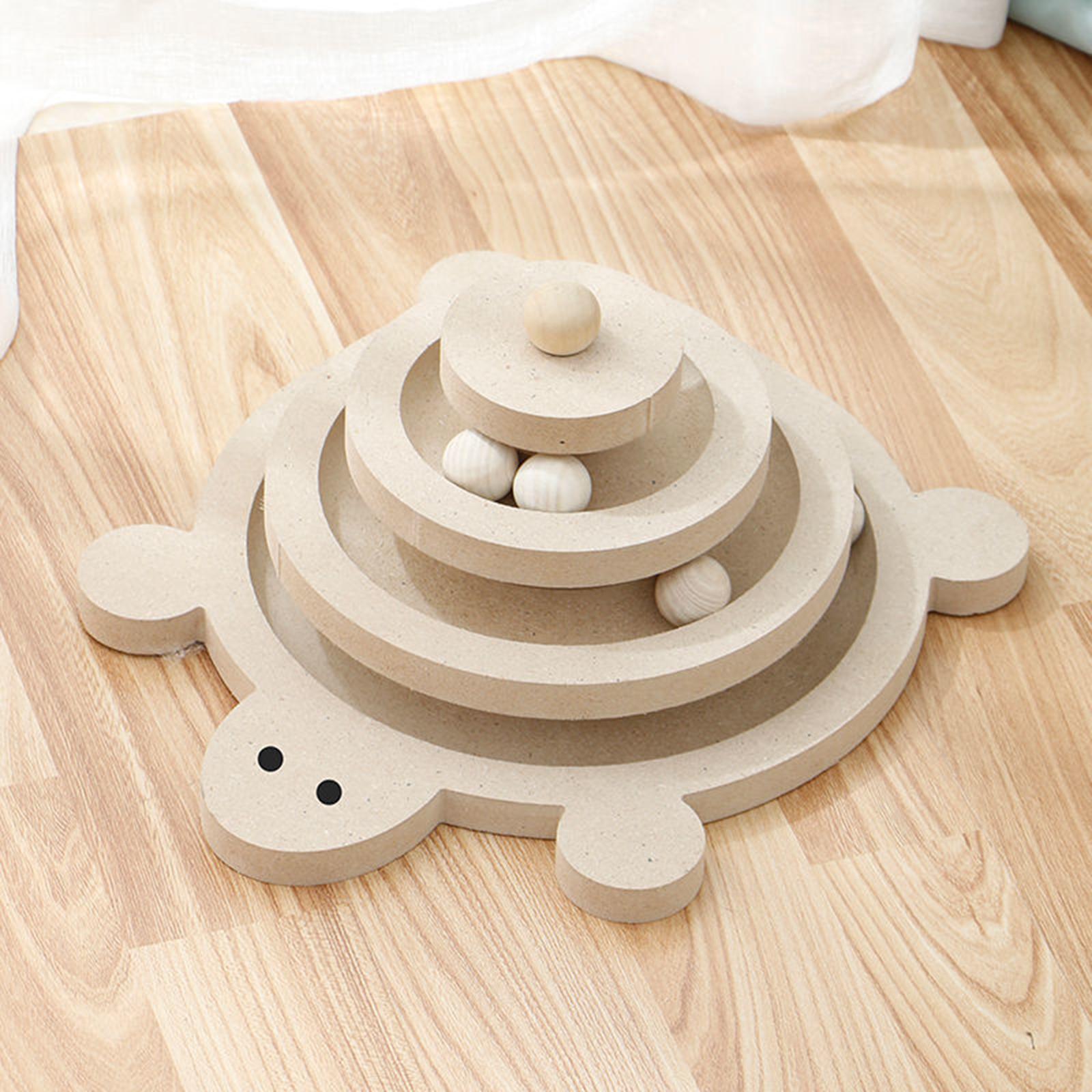 Cat Scratcher Ball Toy Scratching Post Board Grinding Claw wood color