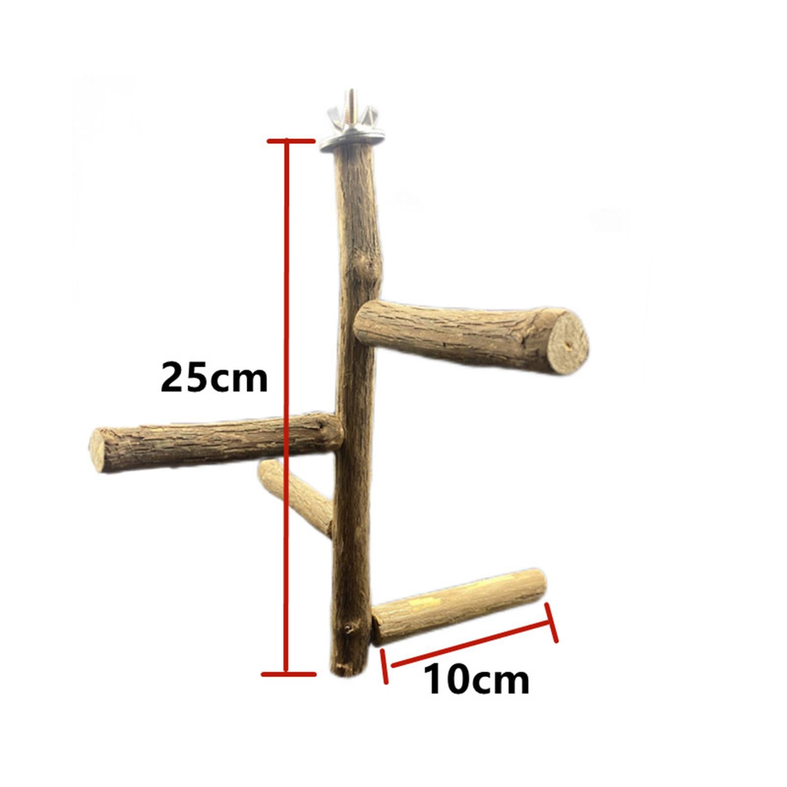 Bird Perches Claw Grinding Chewing Bite Toy Wood Pole Bird Cage Accessories
