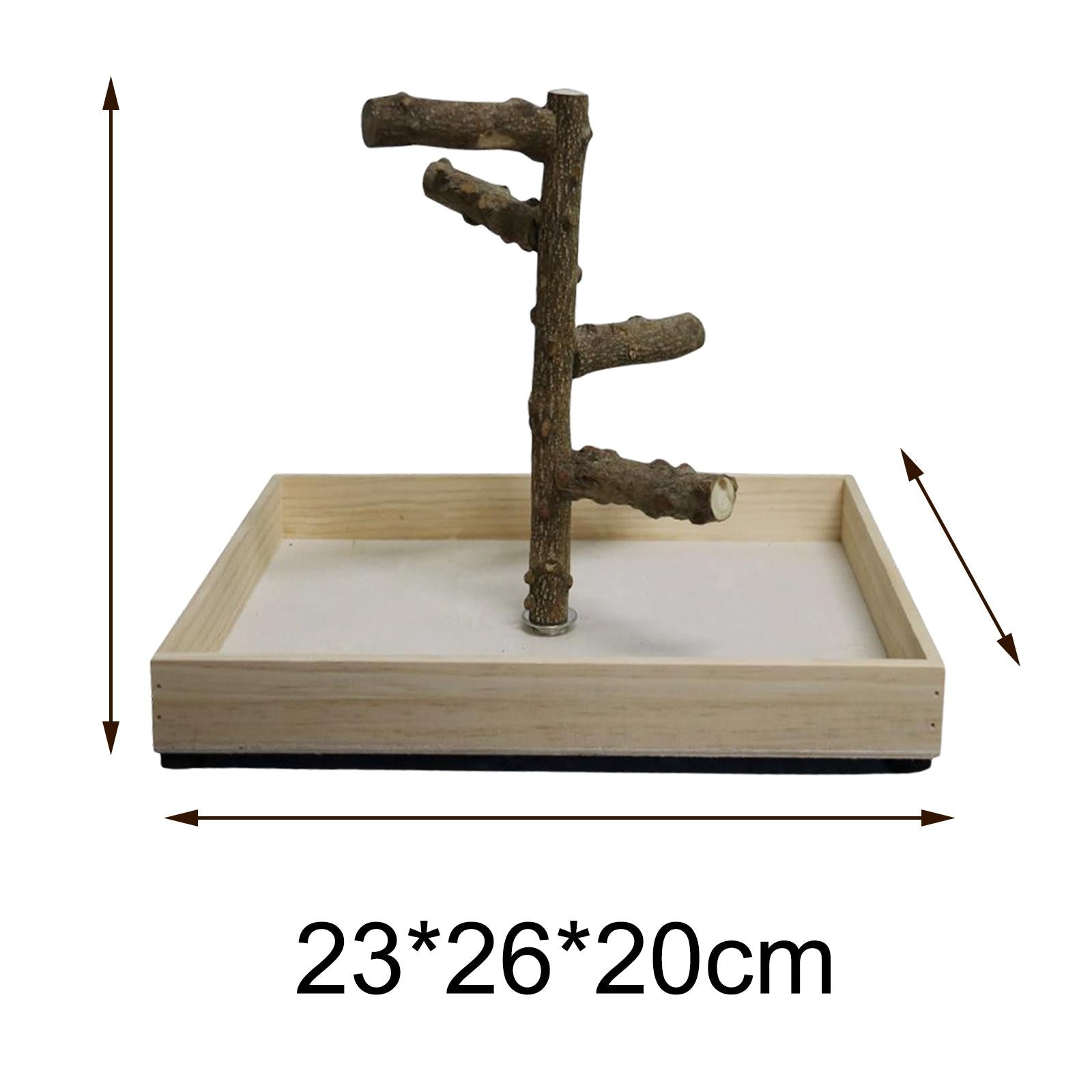 Bird Perch Bird Training Stand Tabletop for Cockatiels Lovebirds Parakeets 23x26x20cm