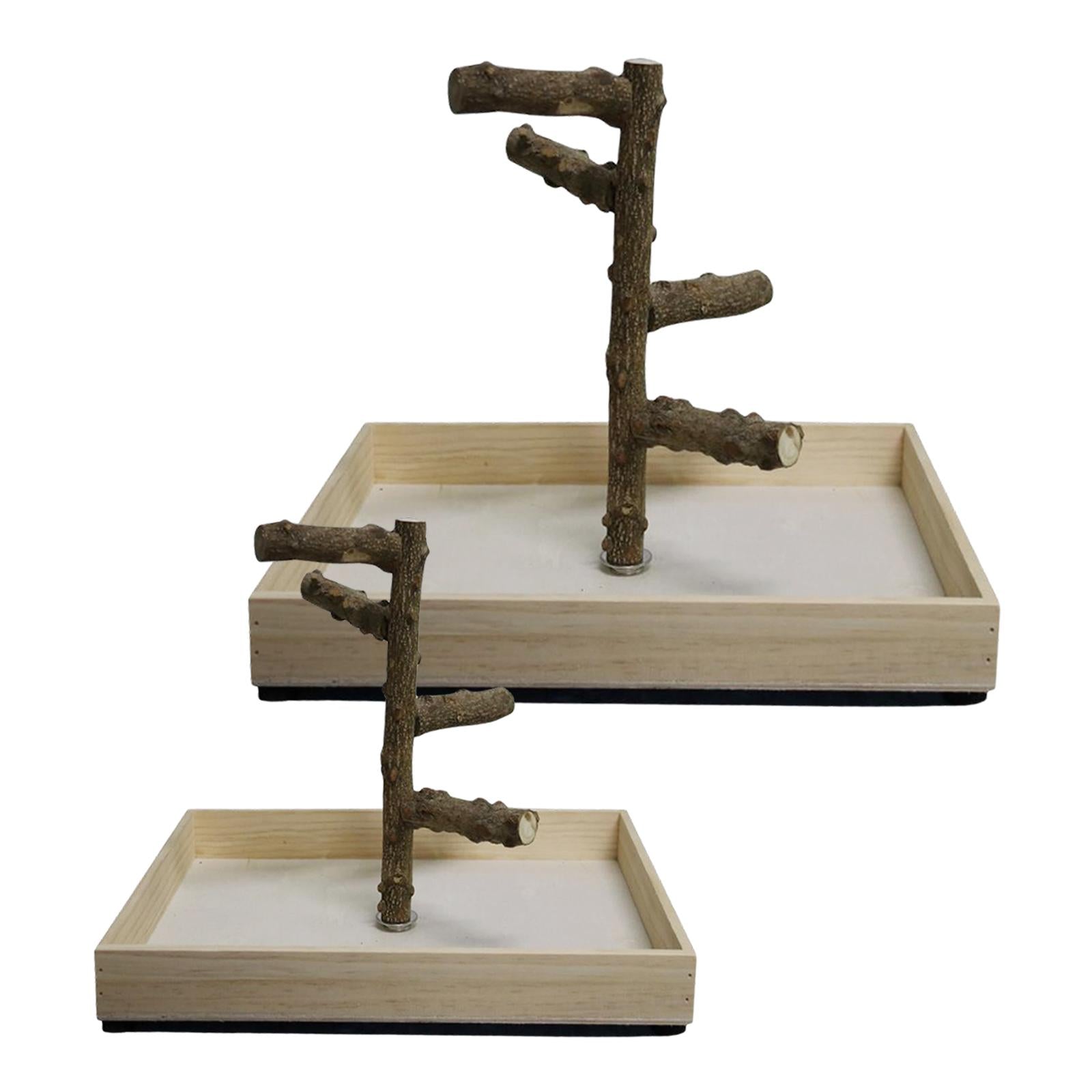 Bird Perch Bird Training Stand Tabletop for Cockatiels Lovebirds Parakeets 23x26x20cm