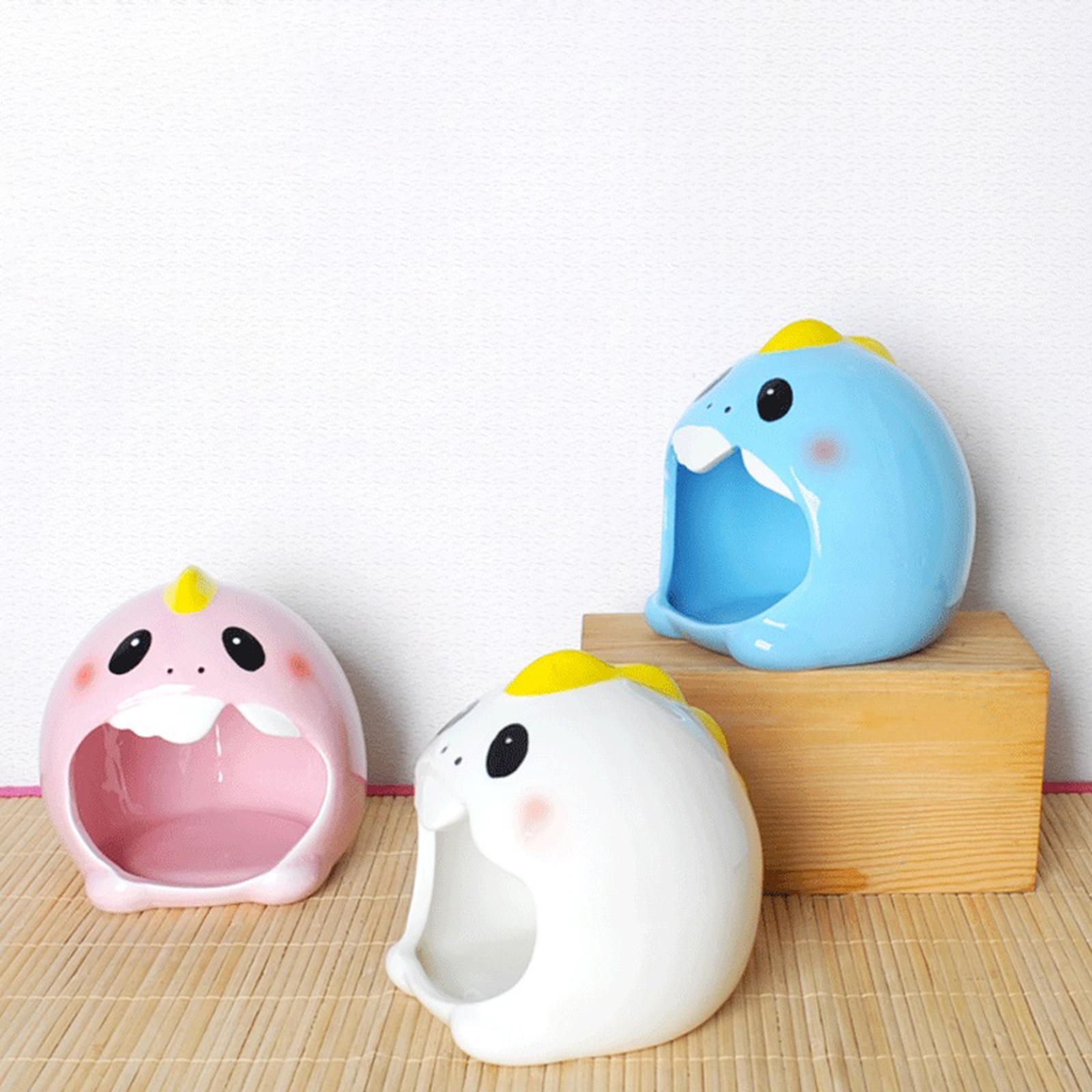 Ceramic Hamster Nest Small Animal House Cage Toys Pet Nesting Mini Hut White