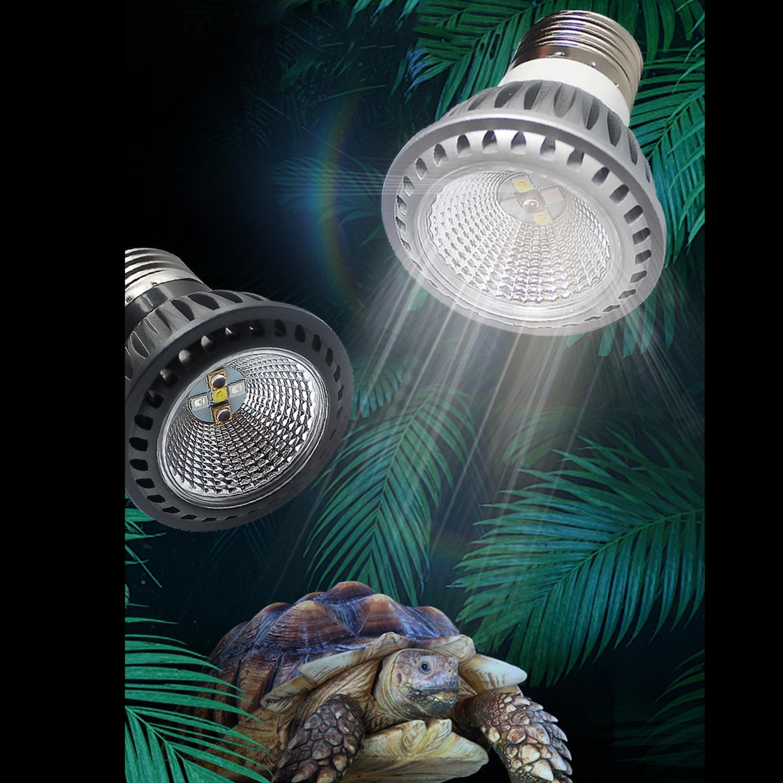 Ceramic Reptile Heat Lamp Bulb Heating Basking Light UVA UVB for Lizard Pet Silver