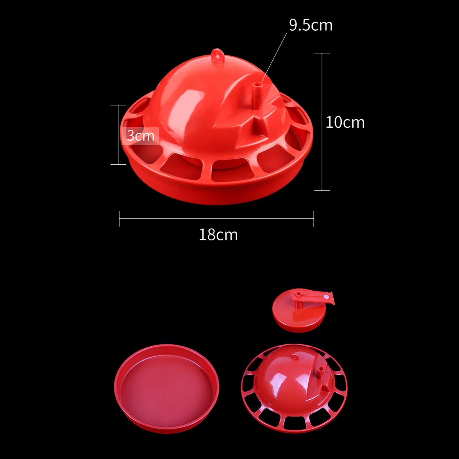Automatic Chicken Waterer Chick Hen Poultry Farming Drinkers Set 22x12x3.5cm