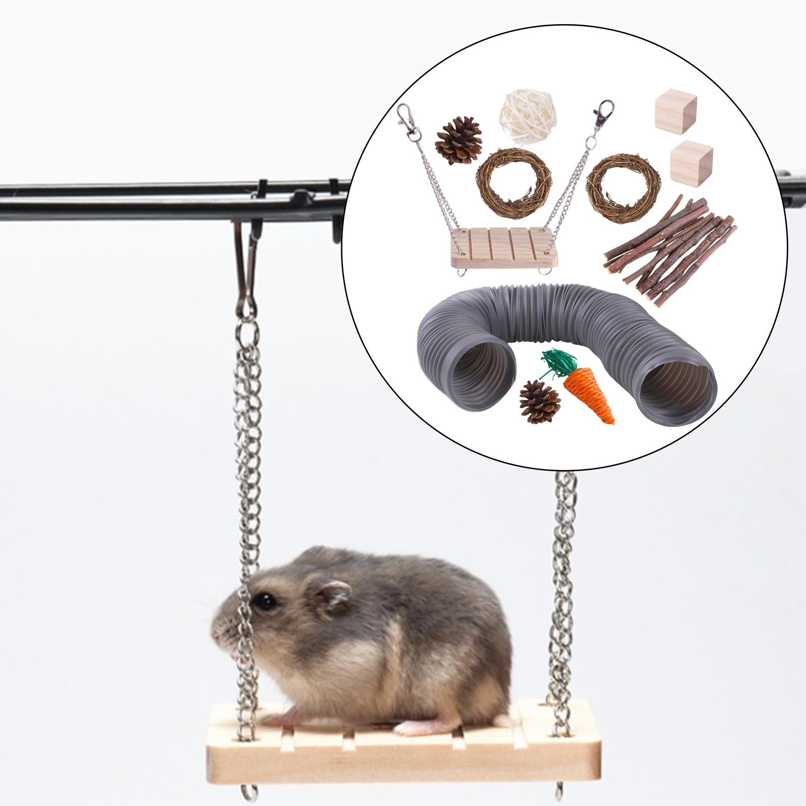 11x Hamster Chew Pets Toy Guinea Pig Rabbit Rat Rodents Chinchilla Grey