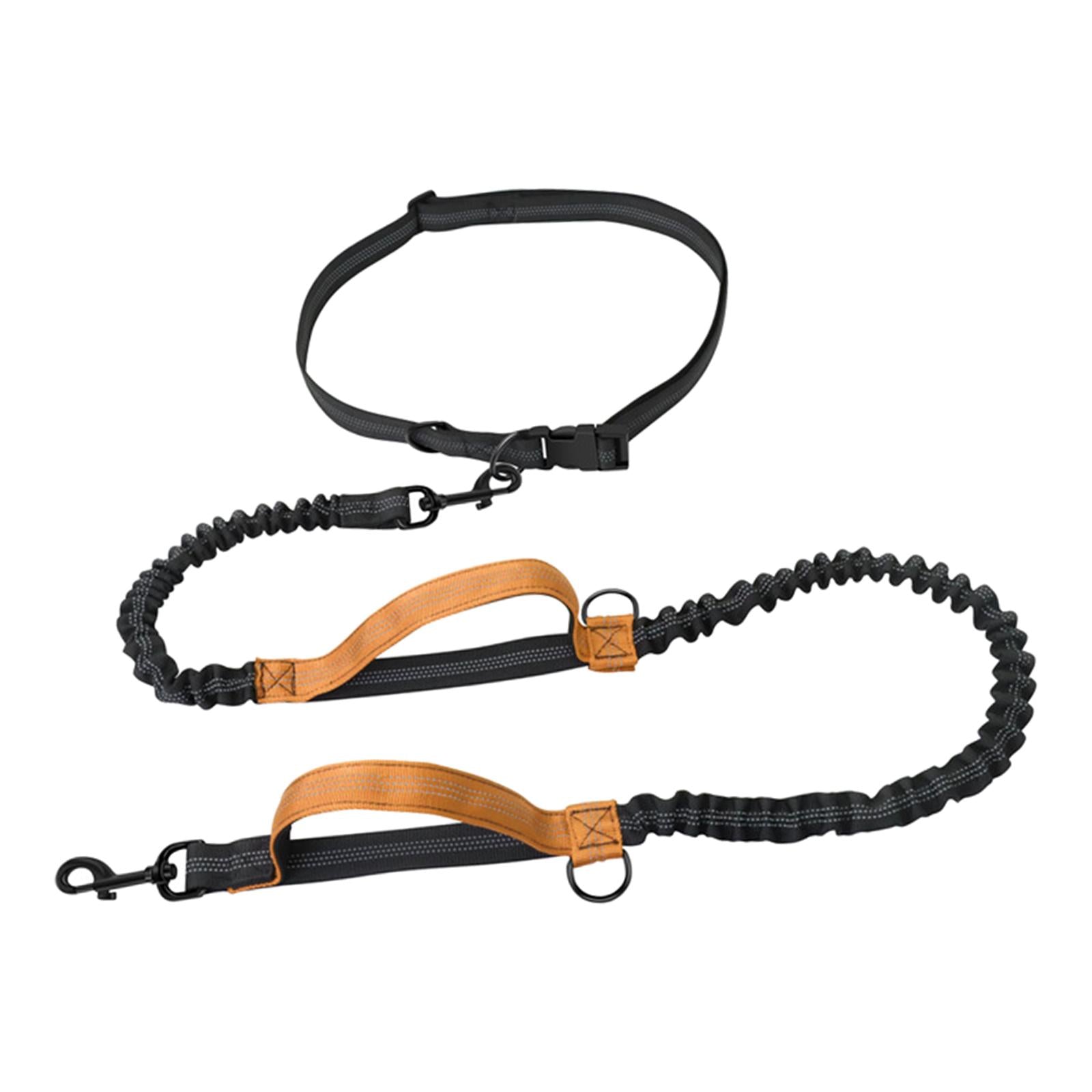 Adjustable Hands Free Dog Leash Running Reflective Walking Hiking Orange