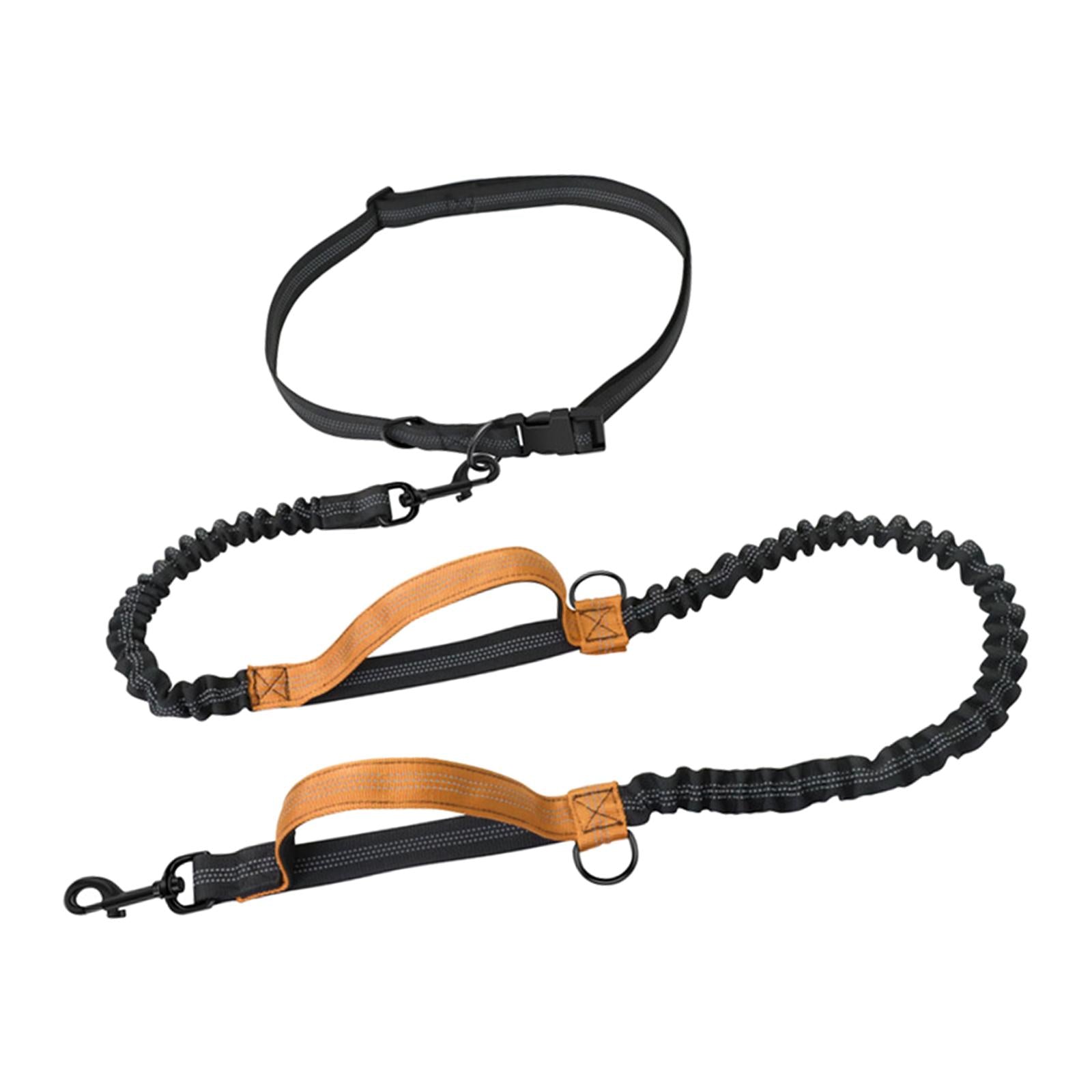 Adjustable Hands Free Dog Leash Running Reflective Walking Hiking Orange