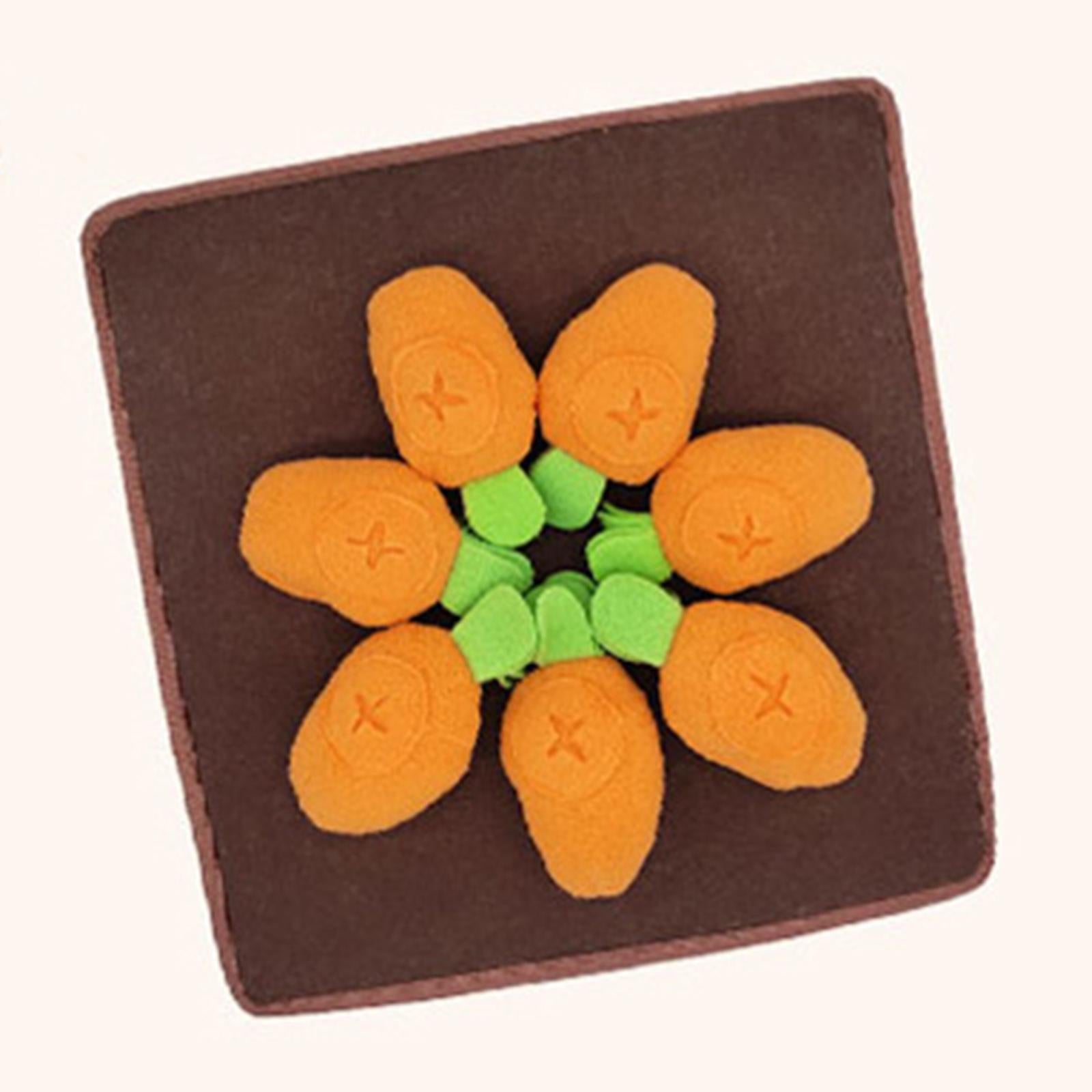 Dogs Snuffle Mat Carrot Plush Toy Training Pad Interactive Pad 29x29x12CM