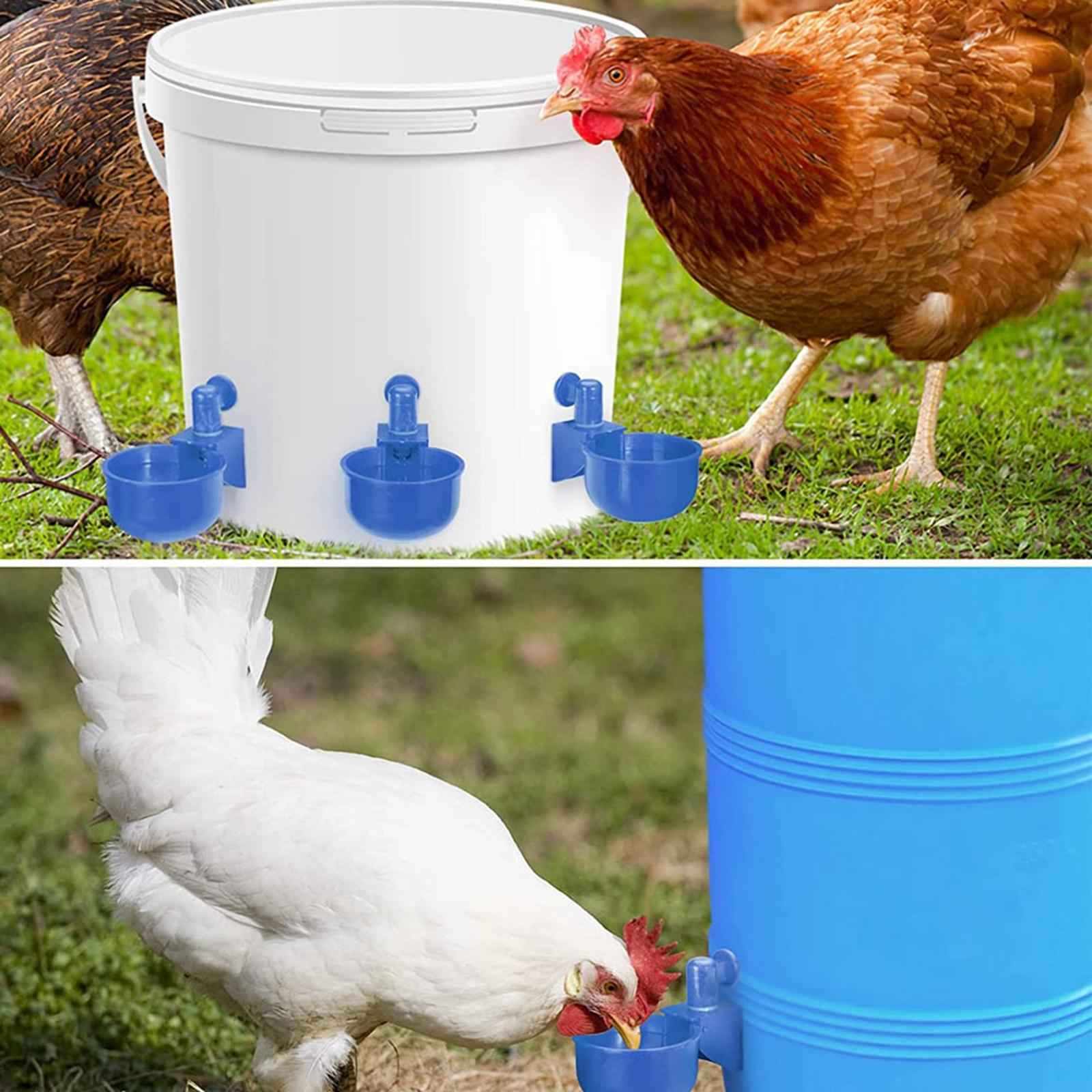 8/12Pcs Chicken Poultry Water Drinker Cup Coop Bowl Automatic Pigeon Feeder 8PCS