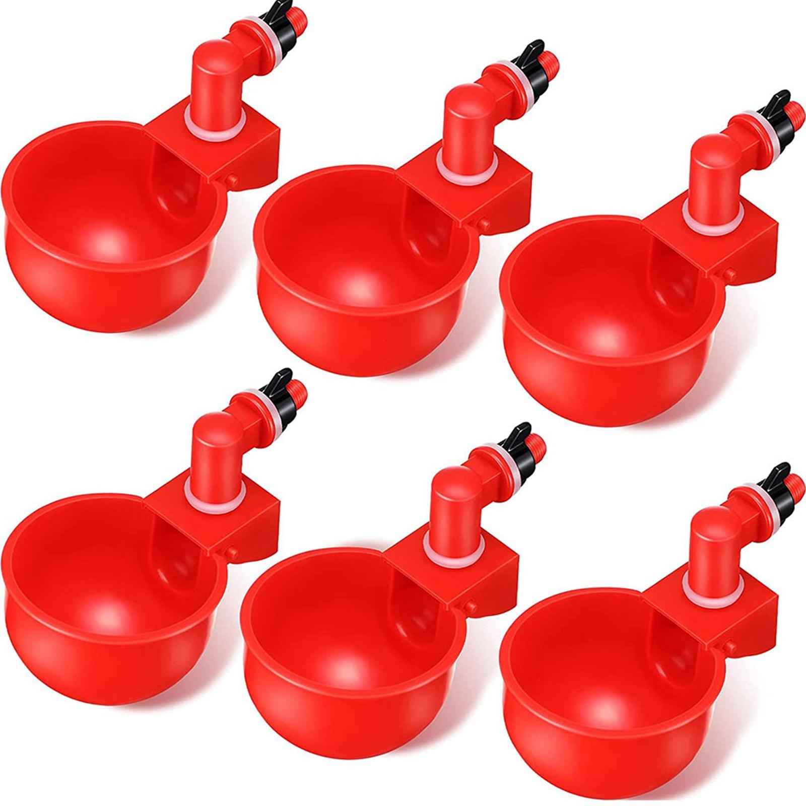 8/12Pcs Chicken Poultry Water Drinker Cup Coop Bowl Automatic Pigeon Feeder 8PCS