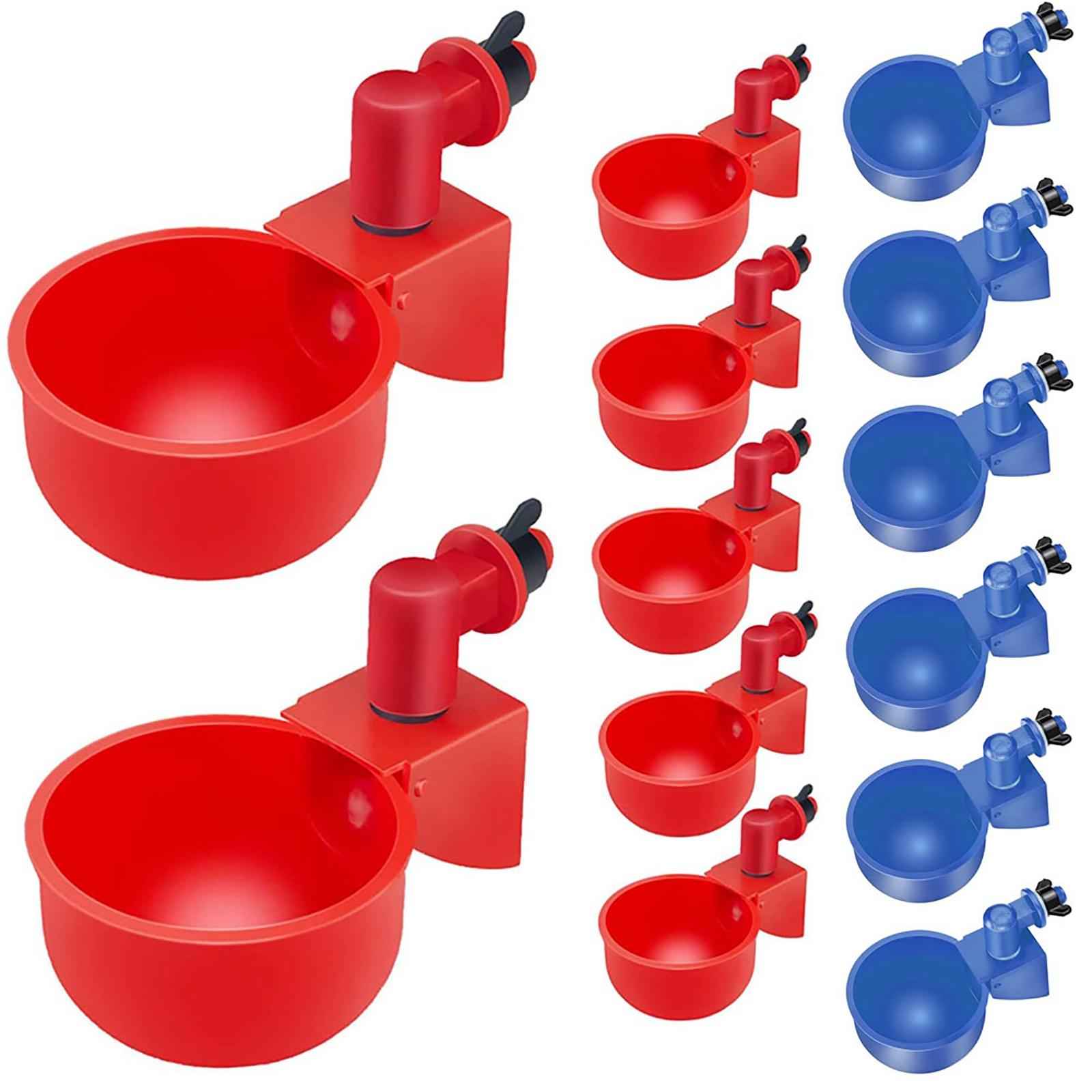 8/12Pcs Chicken Poultry Water Drinker Cup Coop Bowl Automatic Pigeon Feeder 8PCS