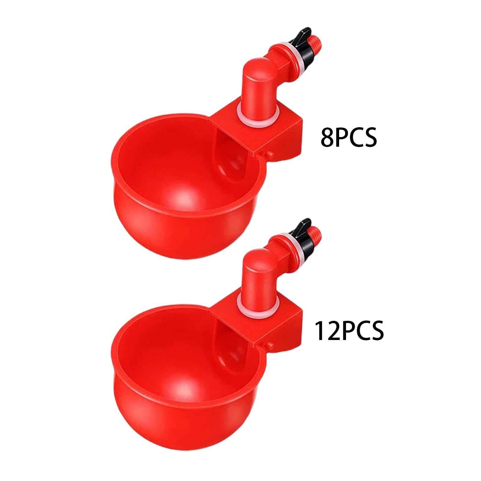 8/12Pcs Chicken Poultry Water Drinker Cup Coop Bowl Automatic Pigeon Feeder 8PCS