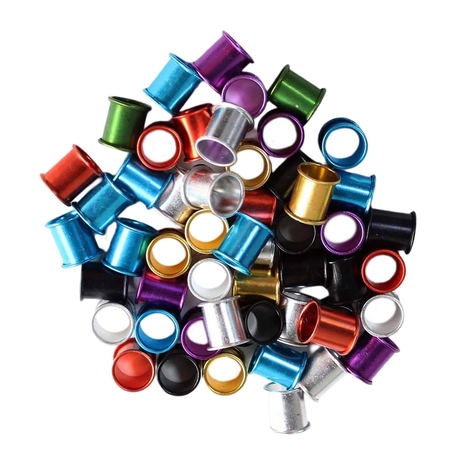 100x Pigeon Foot Rings 8mm Racing Dove Leg Bands for Parrot Quail Multicolor